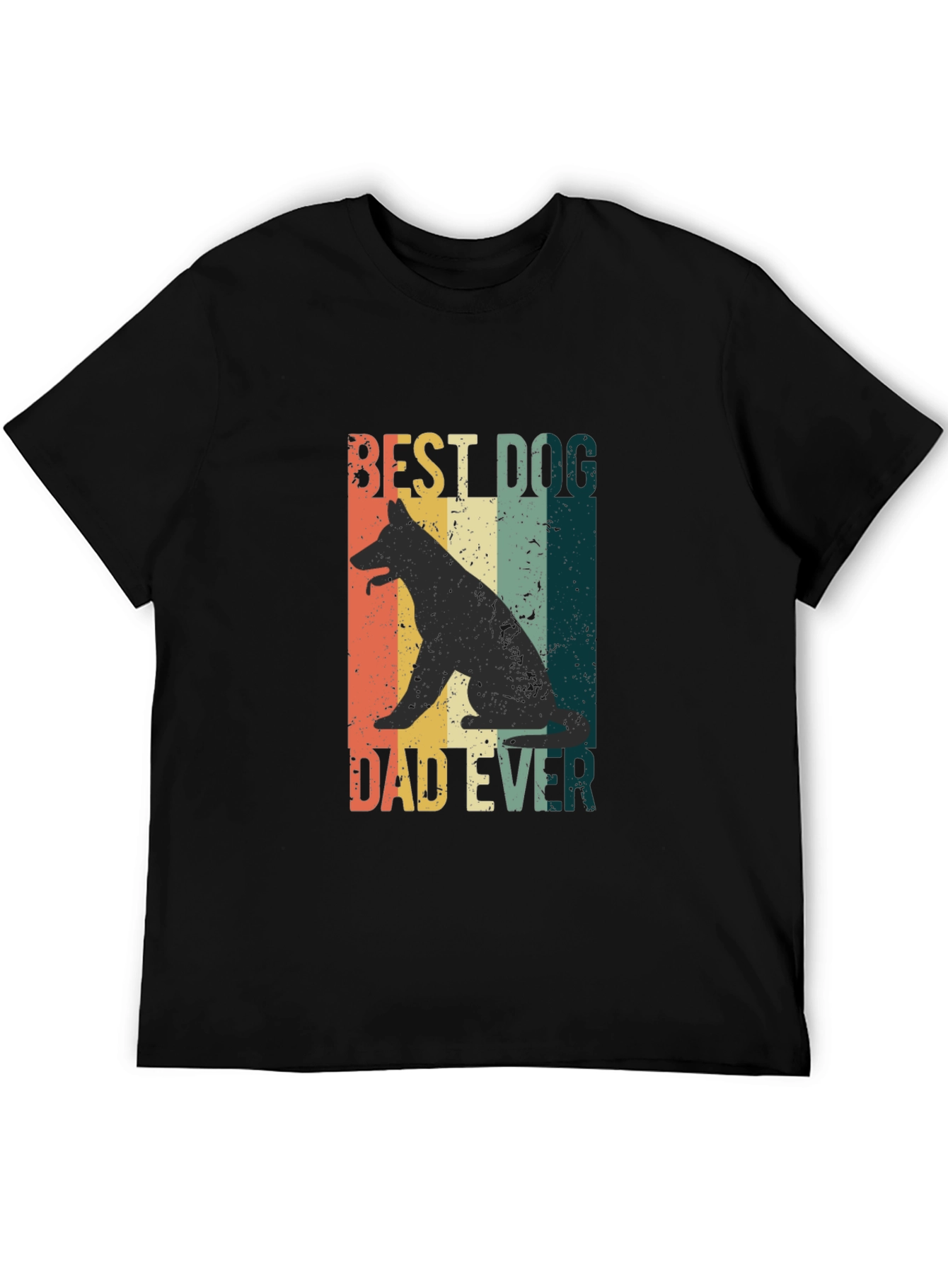 Best Dog Dad Ever Graphic Tee - Black