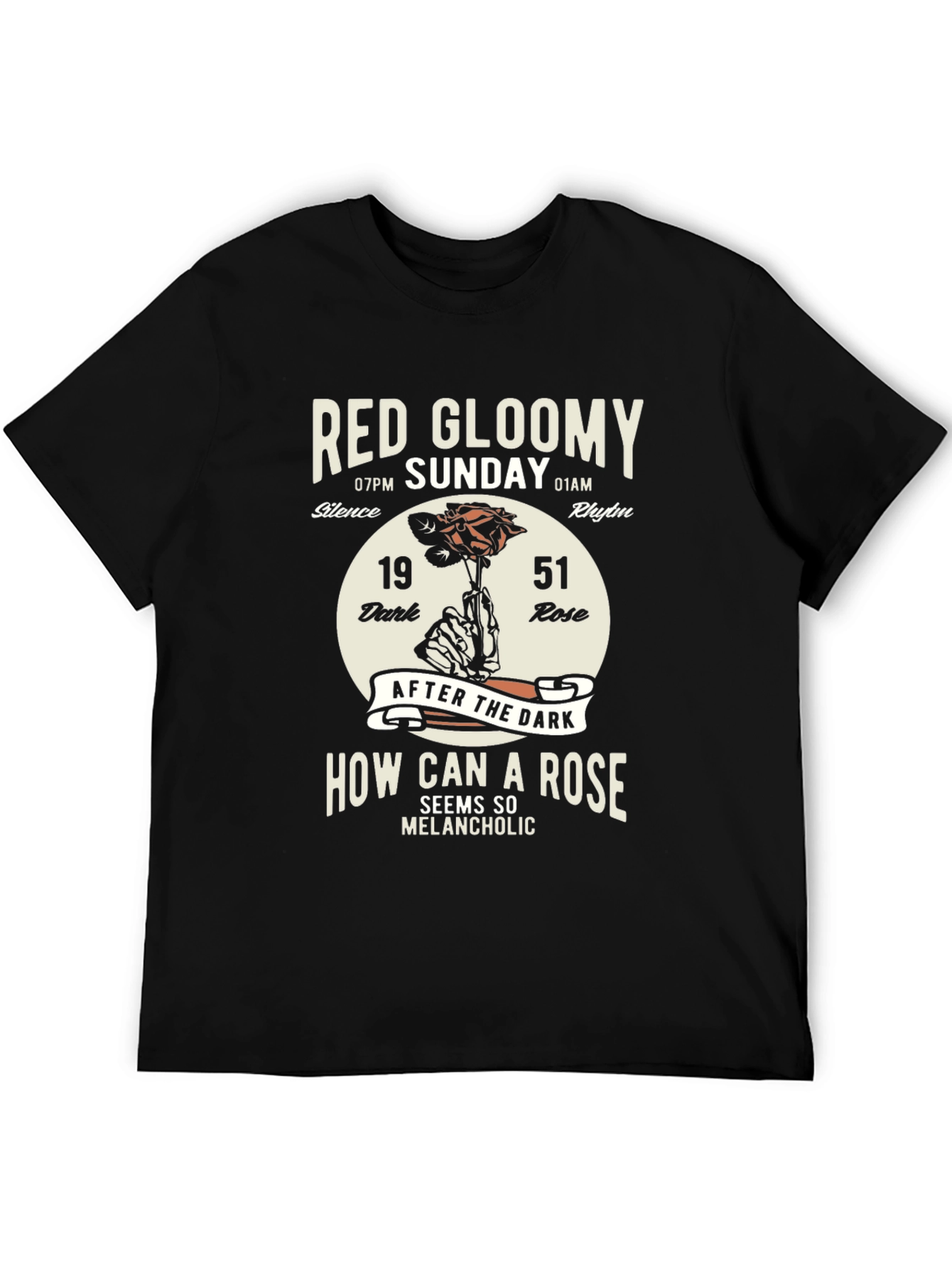 Red Gloomy Sunday Graphic T-Shirt