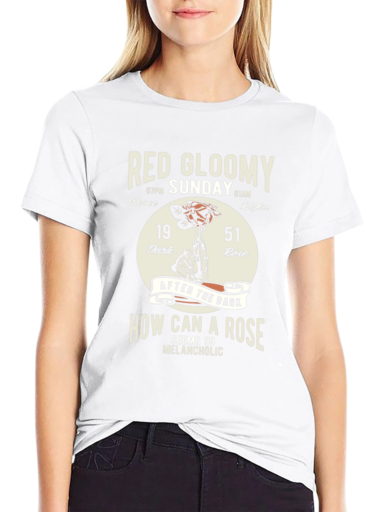 Red Gloomy Sunday Graphic T-Shirt