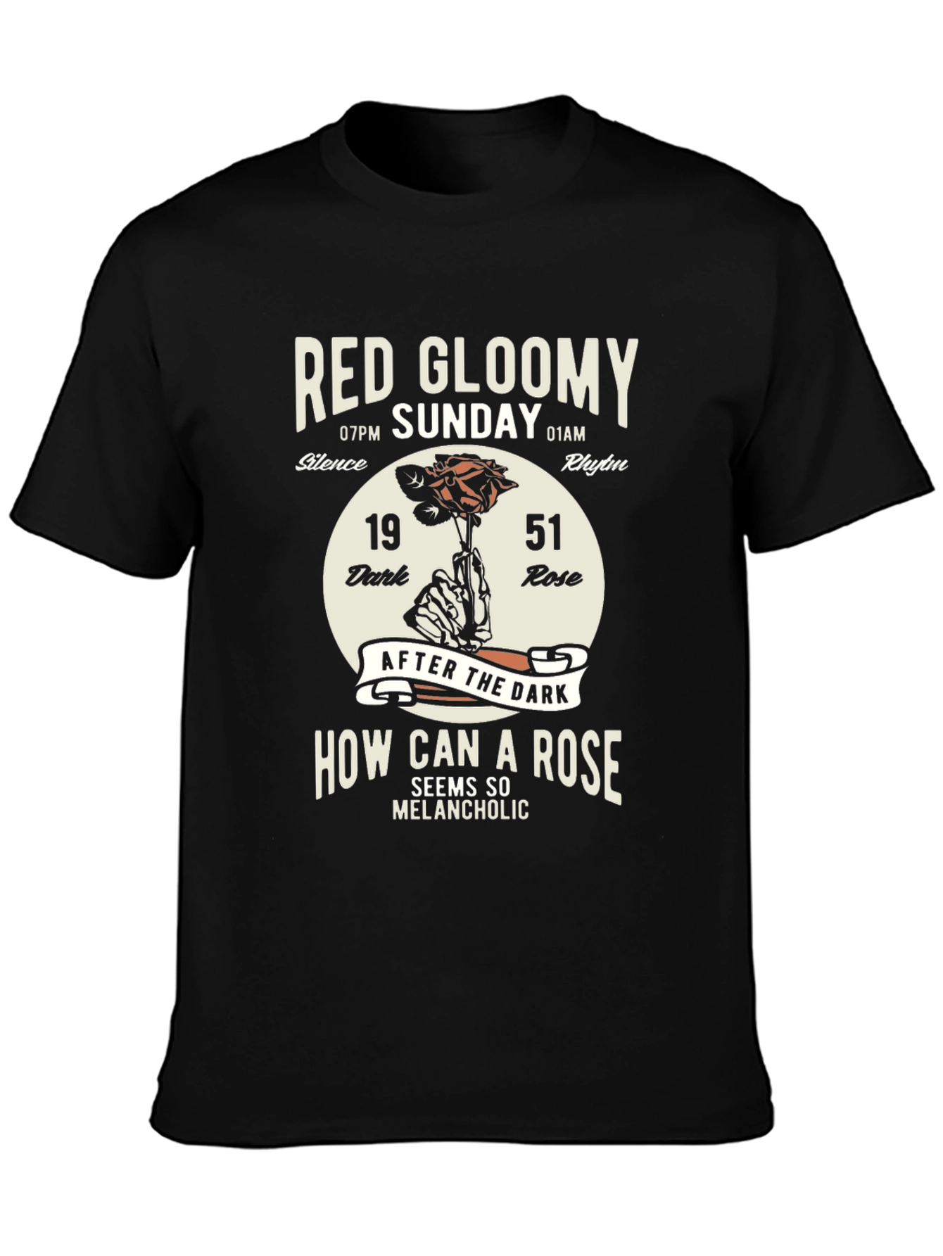 Red Gloomy Sunday Graphic T-Shirt
