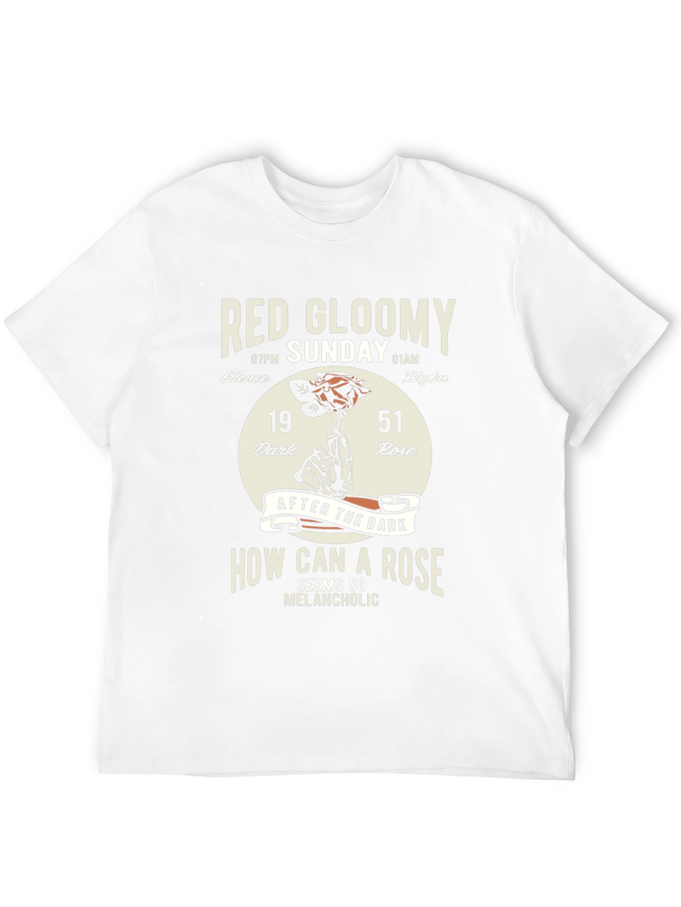 Red Gloomy Sunday Graphic T-Shirt