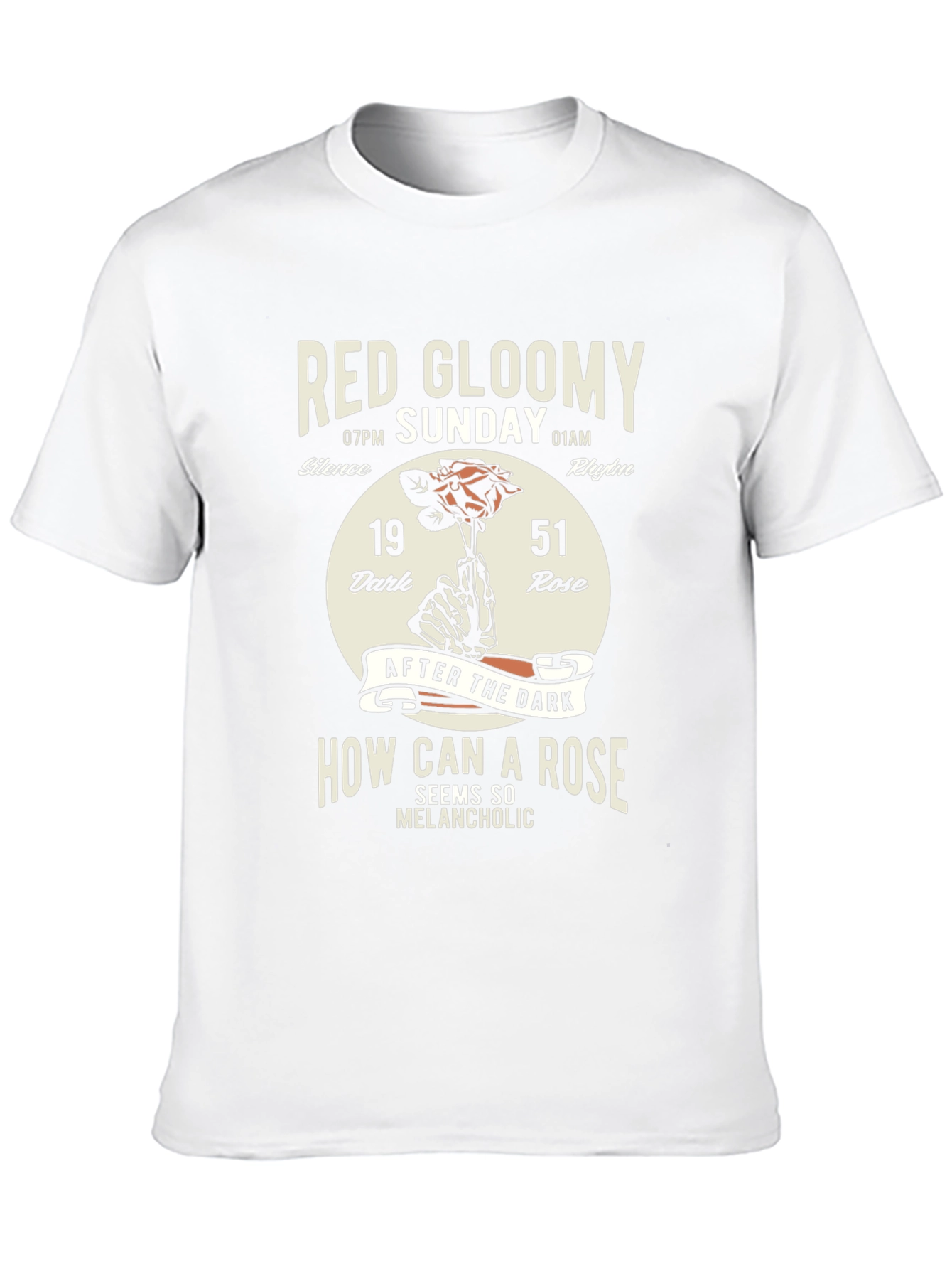 Red Gloomy Sunday Graphic T-Shirt