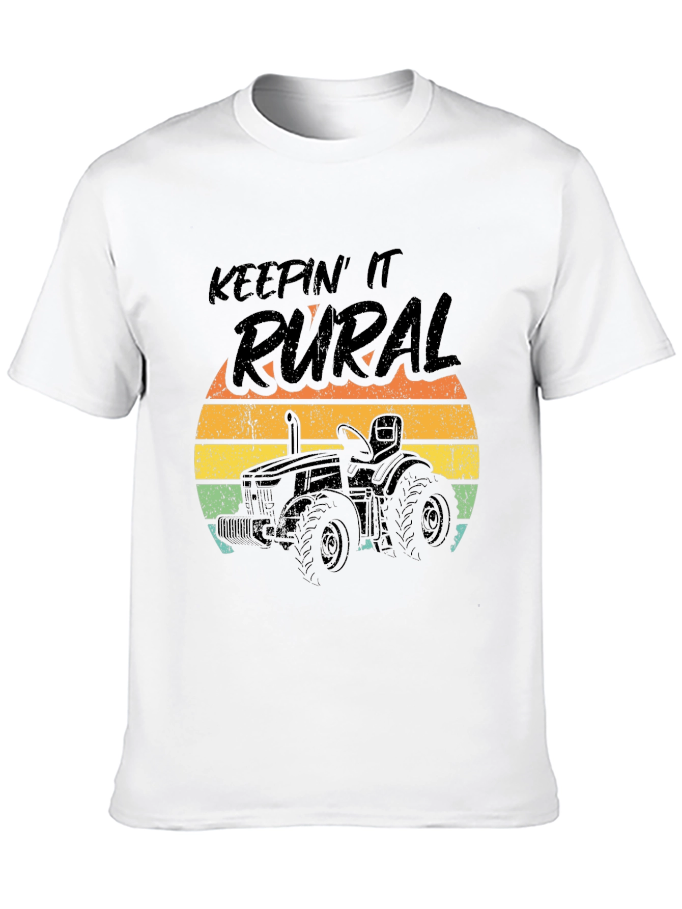 Keepin It Rural Tractor Graphic Tee - Black