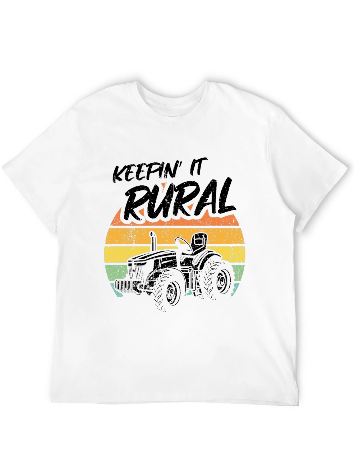 Keepin It Rural Tractor Graphic Tee - Black