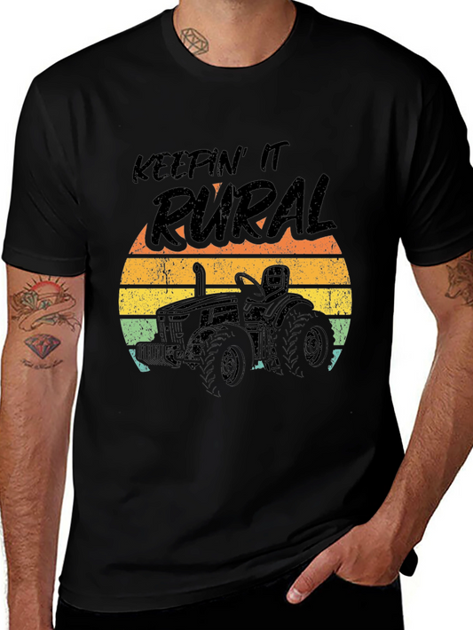 Keepin It Rural Tractor Graphic Tee - Black