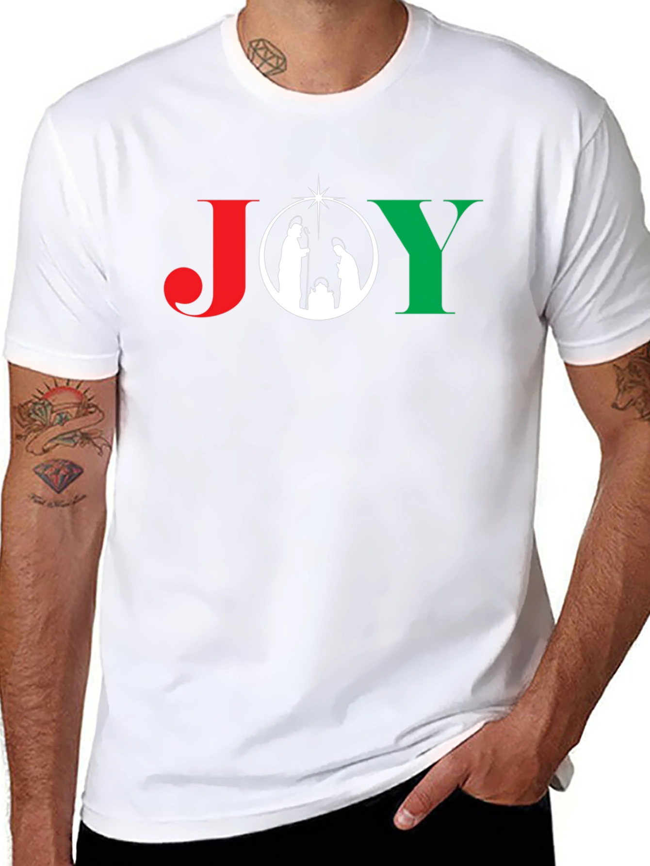 JOY Nativity T-Shirt - Christmas Holiday Tee
