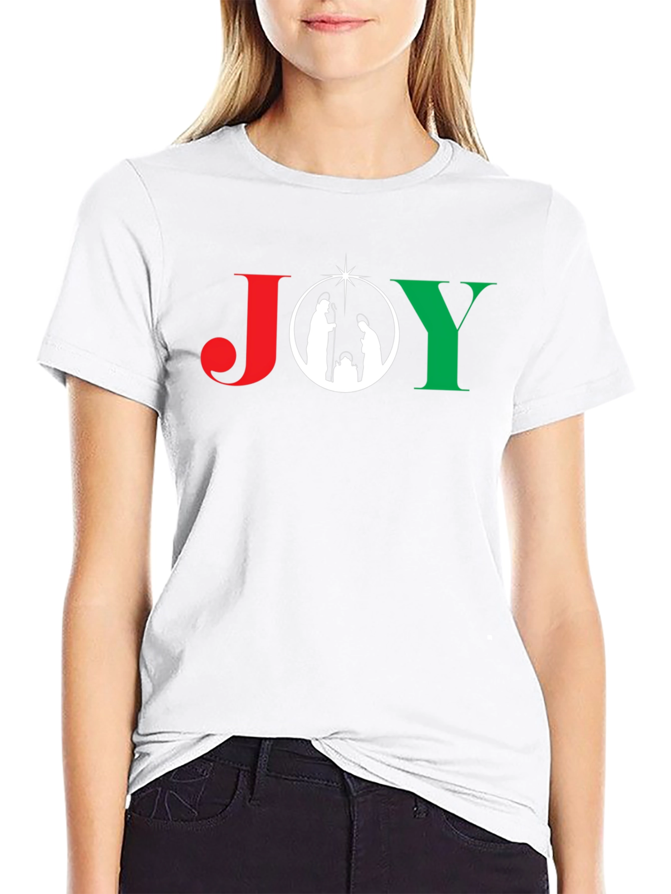JOY Nativity T-Shirt - Christmas Holiday Tee