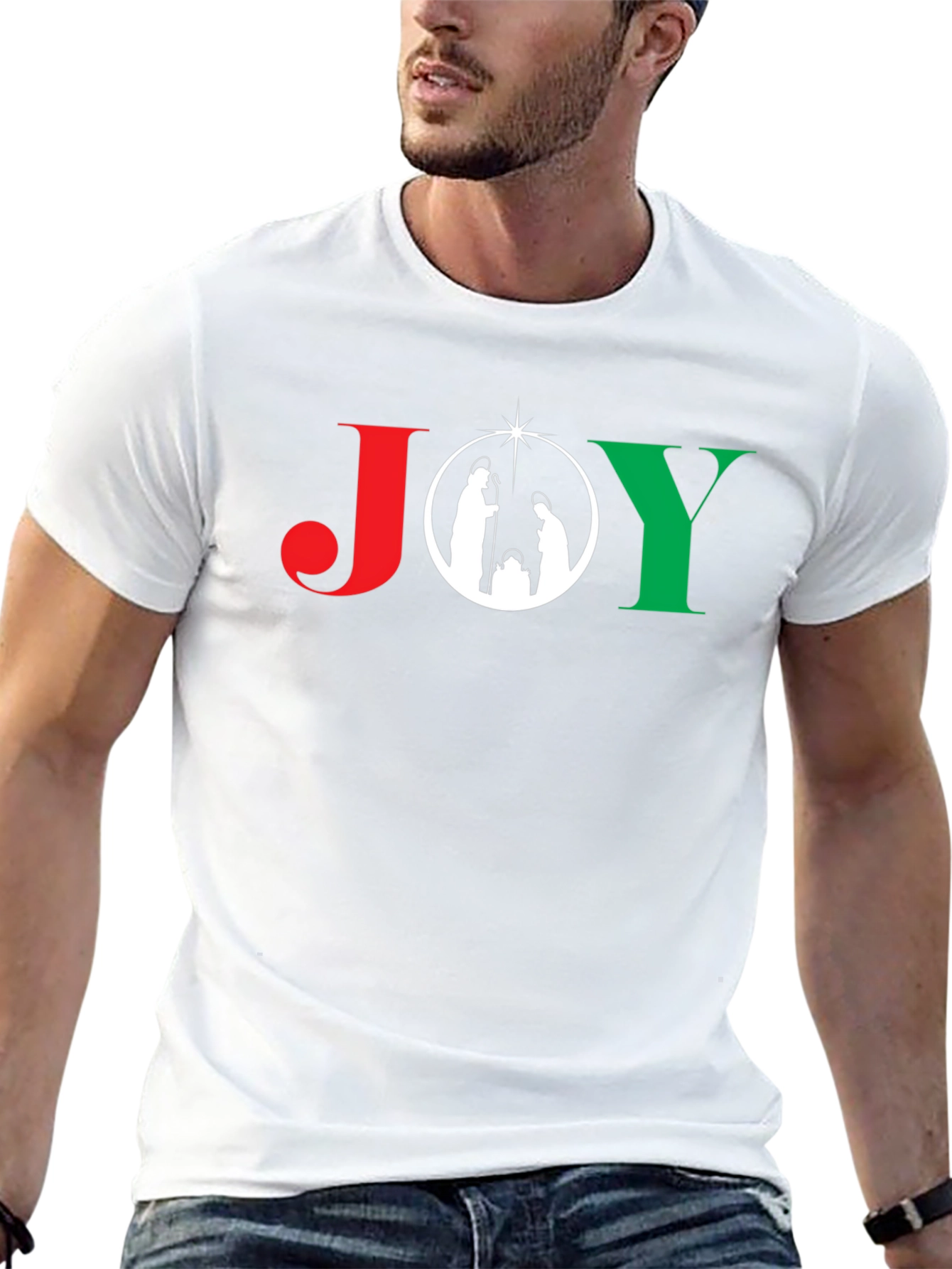 JOY Nativity T-Shirt - Christmas Holiday Tee