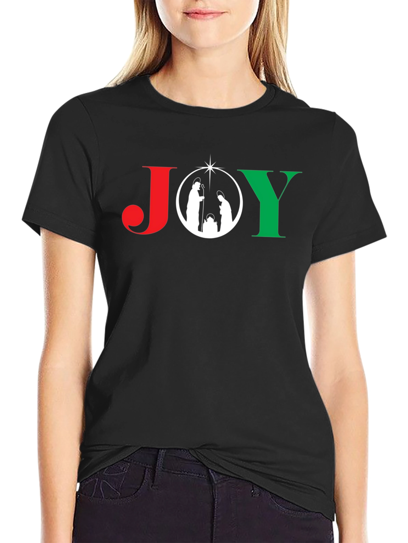JOY Nativity T-Shirt - Christmas Holiday Tee