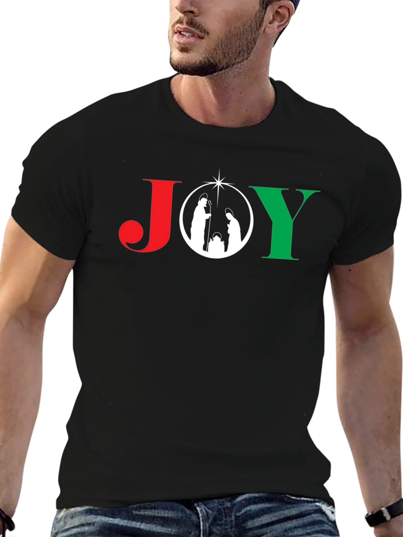 JOY Nativity T-Shirt - Christmas Holiday Tee