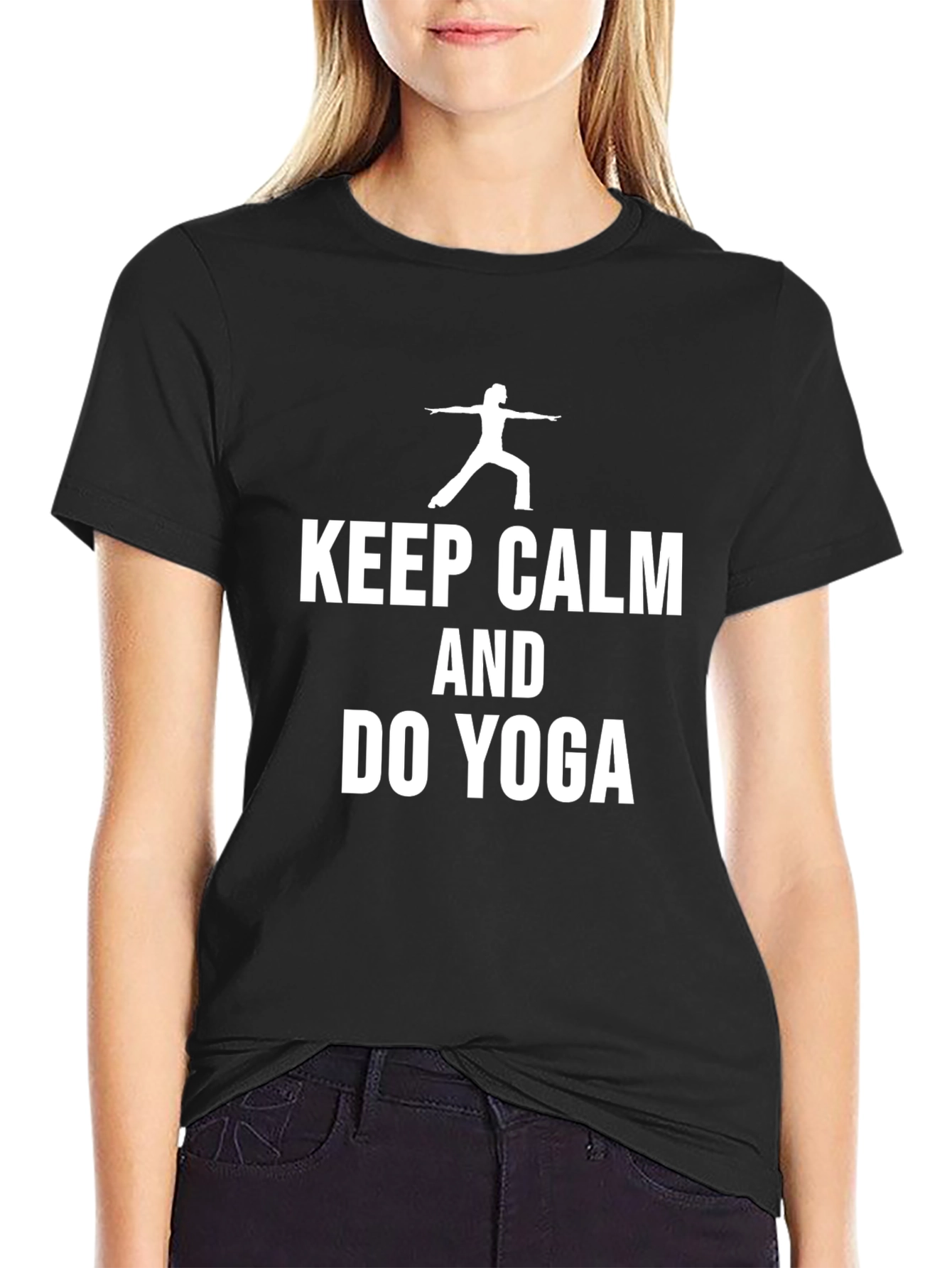 Keep Calm and Do Yoga Graphic Tee Shirt