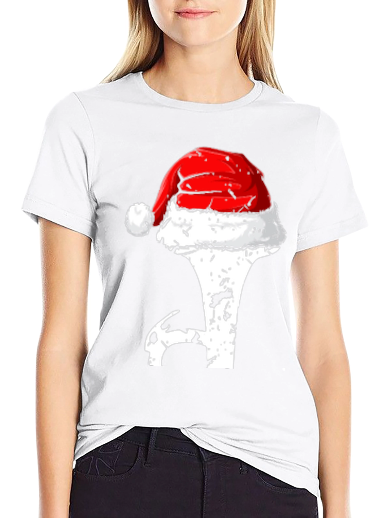 Holiday Golf T-Shirt - Santa Hat Novelty Tee