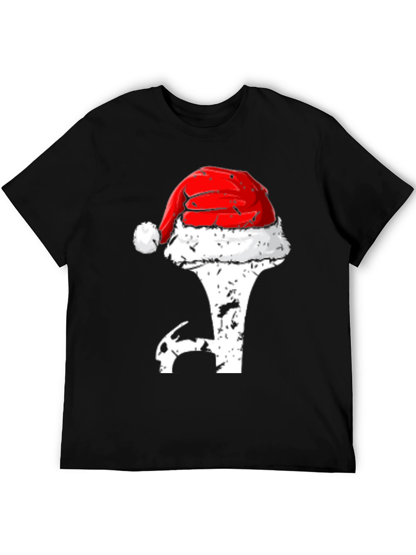 Holiday Golf T-Shirt - Santa Hat Novelty Tee
