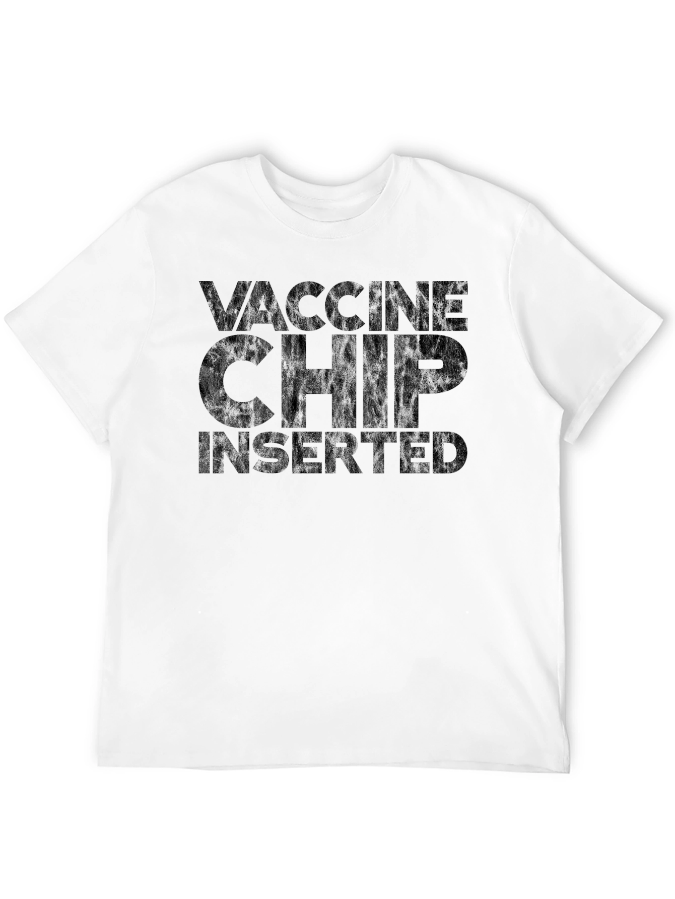 Vaccine Chip Inserted Black T-Shirt
