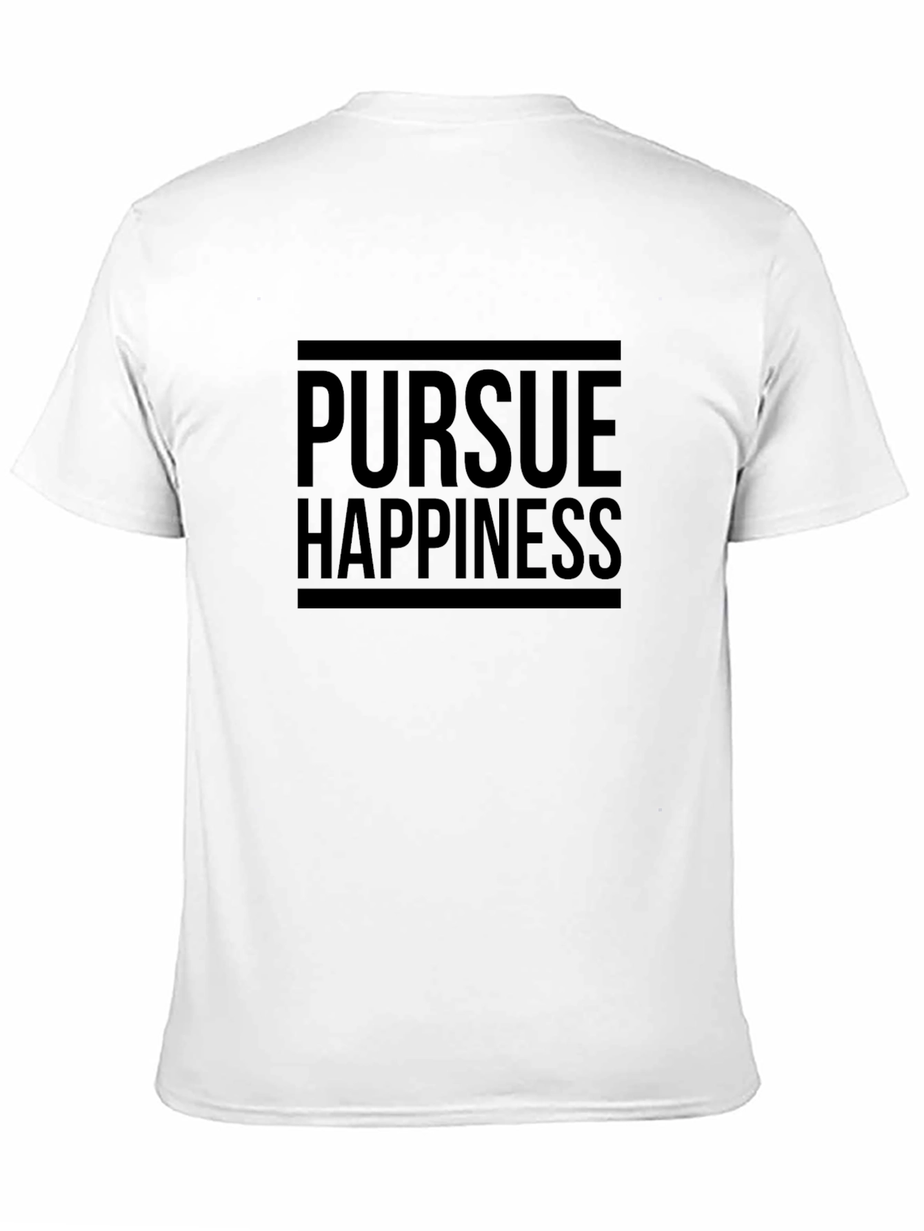 Pursue Happiness Graphic Tee - Black Cotton T-Shirt