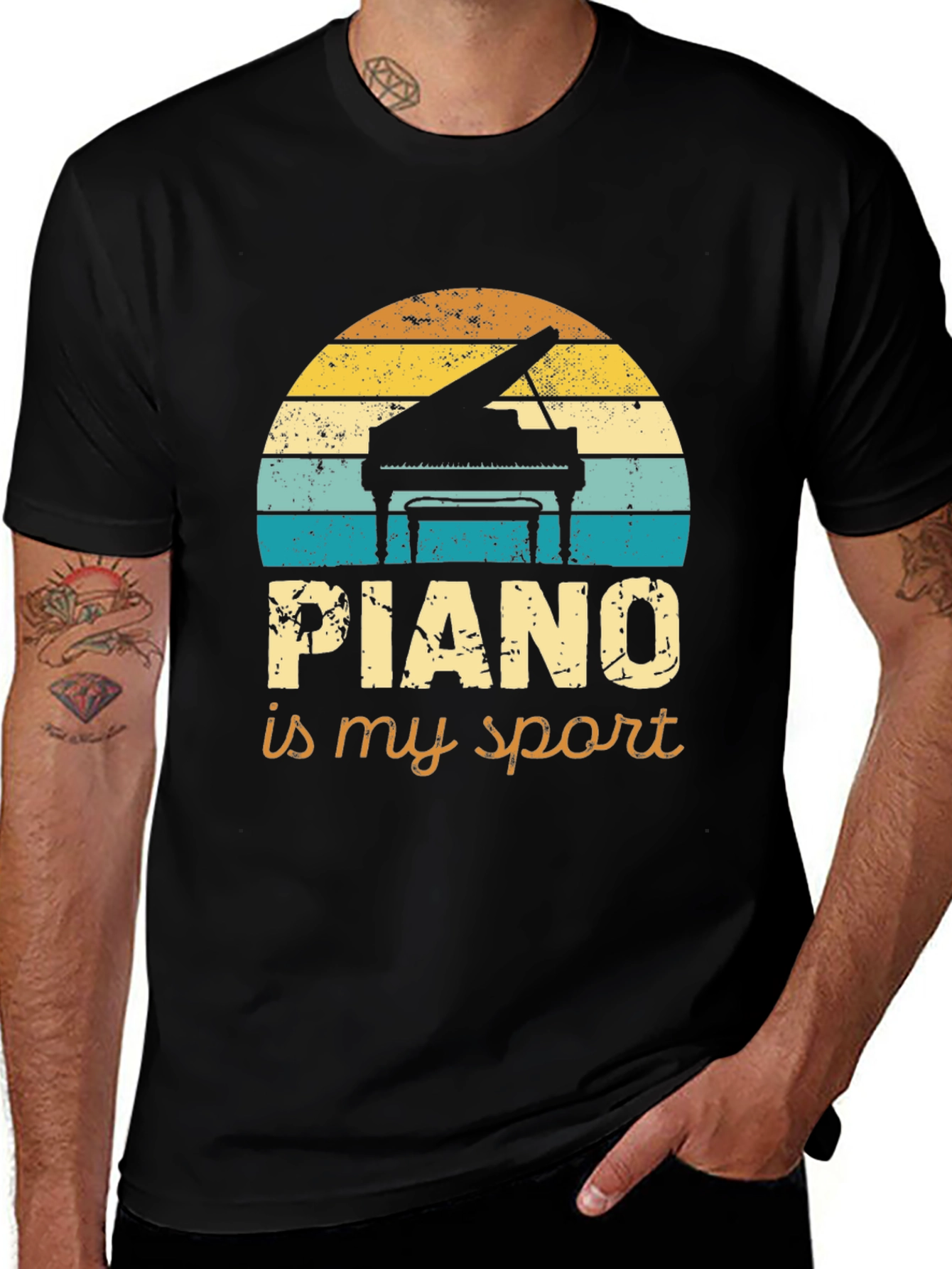 Piano Is My Sport Graphic Tee