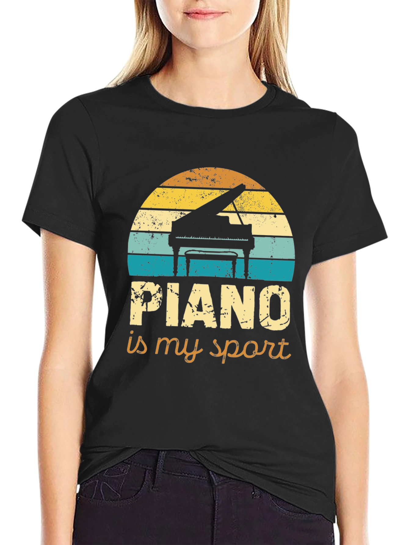 Piano Is My Sport Graphic Tee