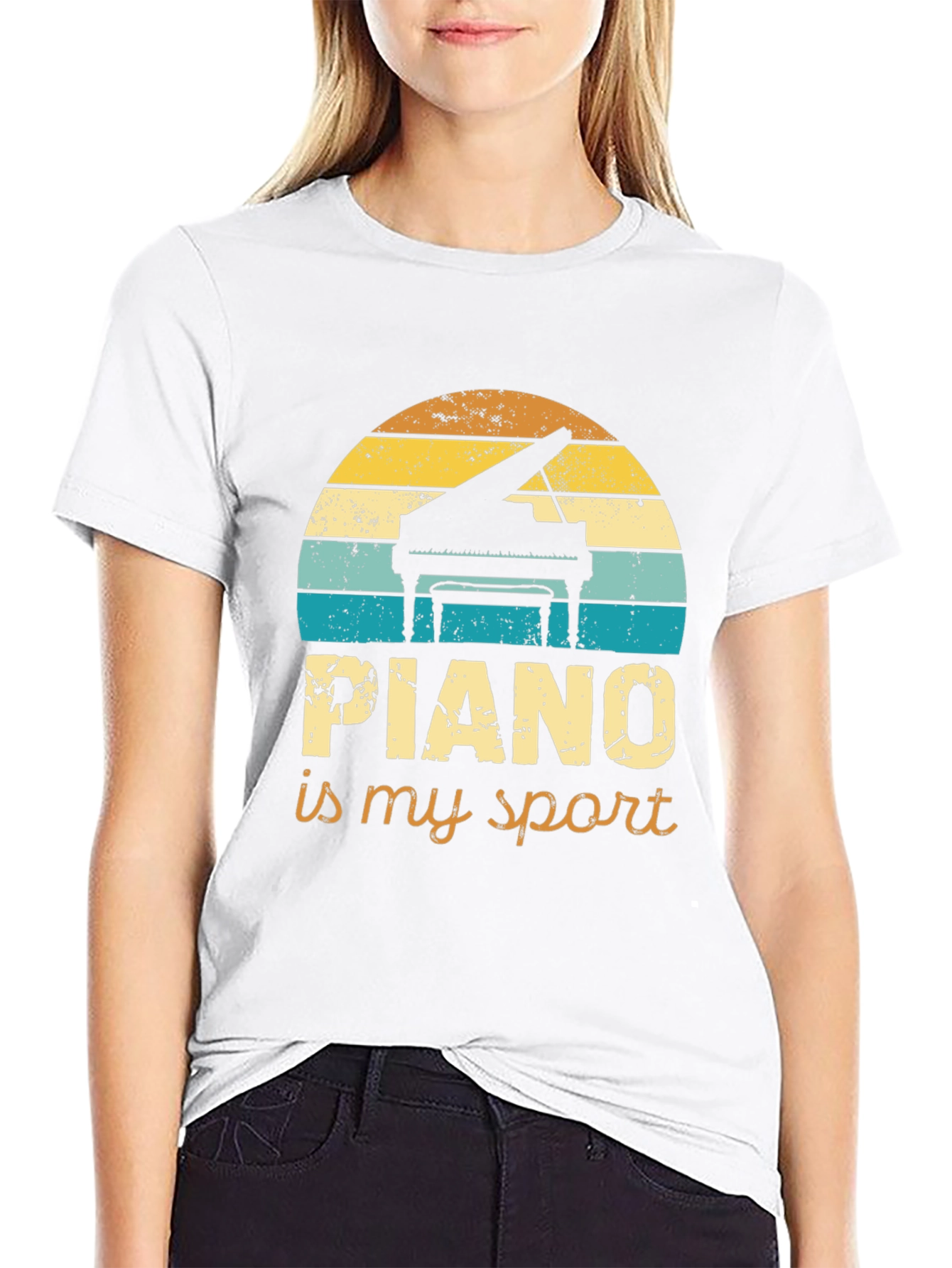 Piano Is My Sport Graphic Tee