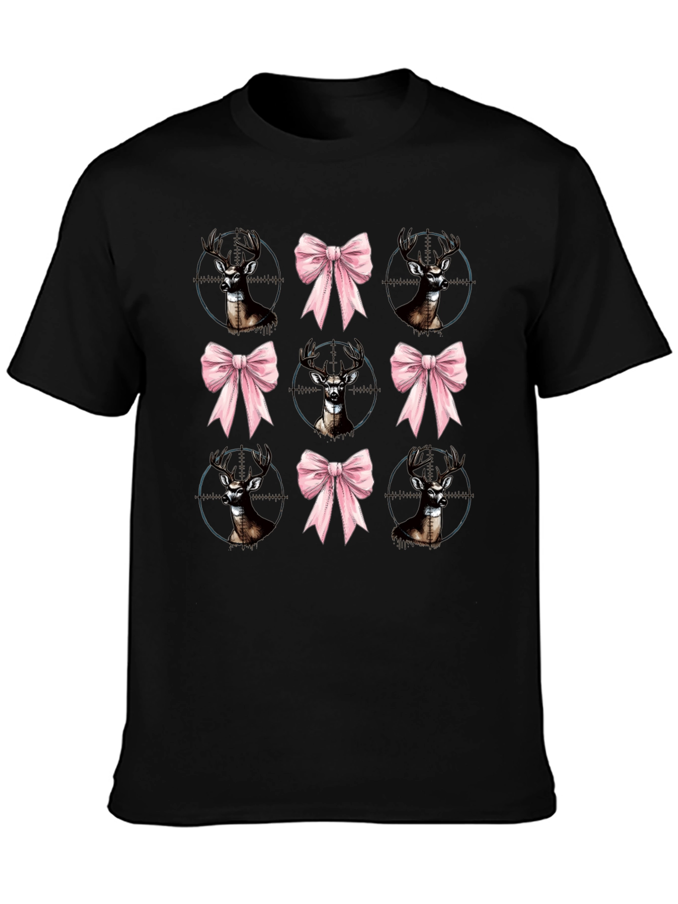 Deer Bow Hunting Tee - Unique Graphic Print Shirt