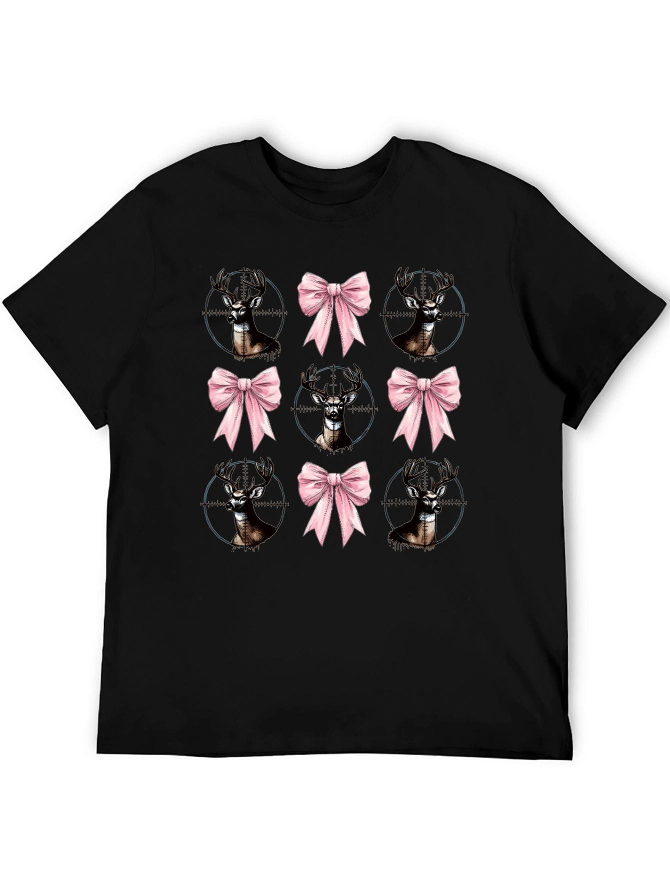 Deer Bow Hunting Tee - Unique Graphic Print Shirt