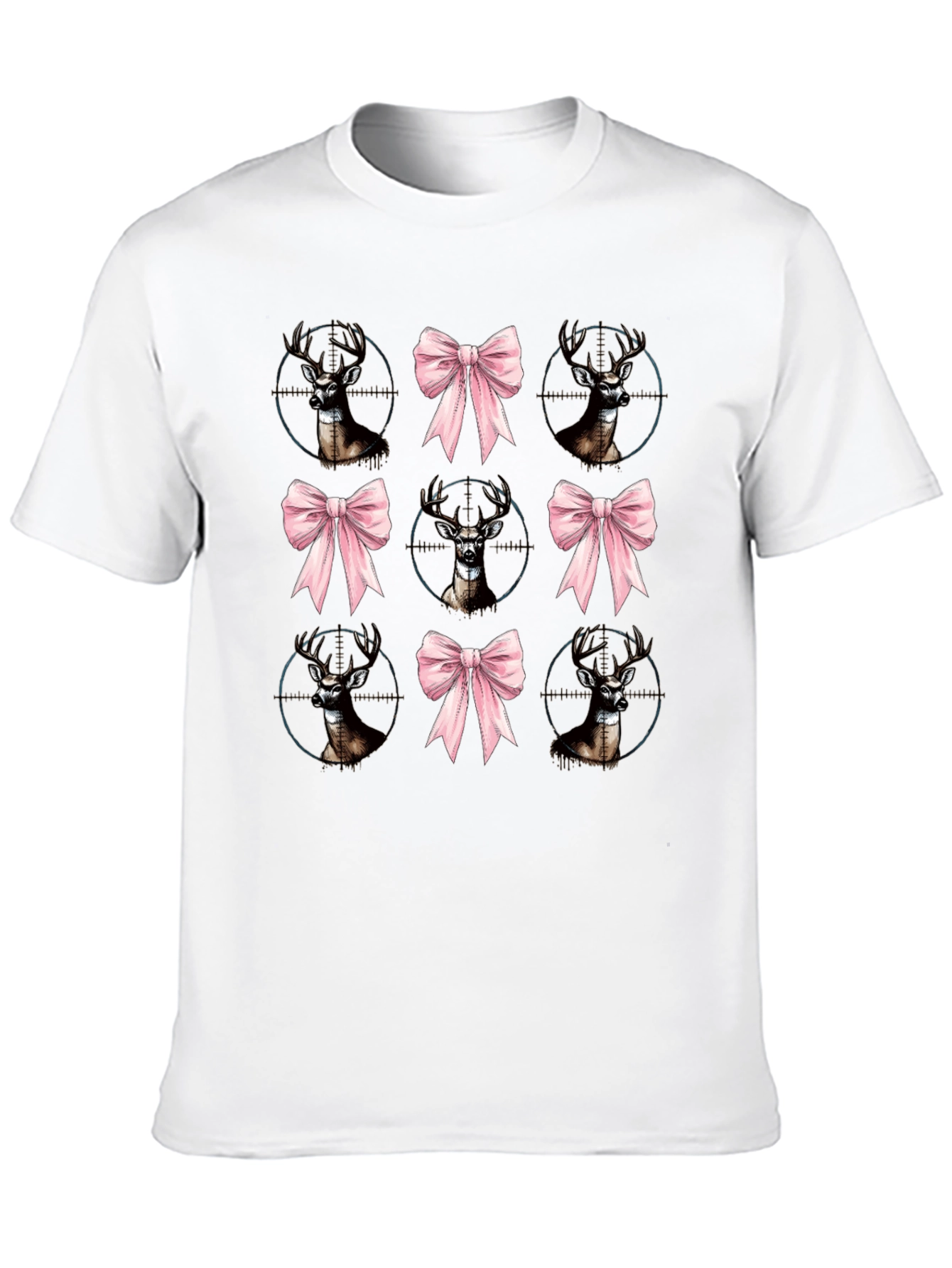 Deer Bow Hunting Tee - Unique Graphic Print Shirt