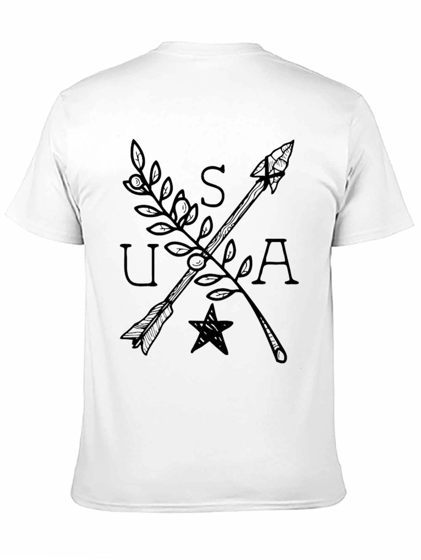 USA Arrows & Star Graphic Tee - Black