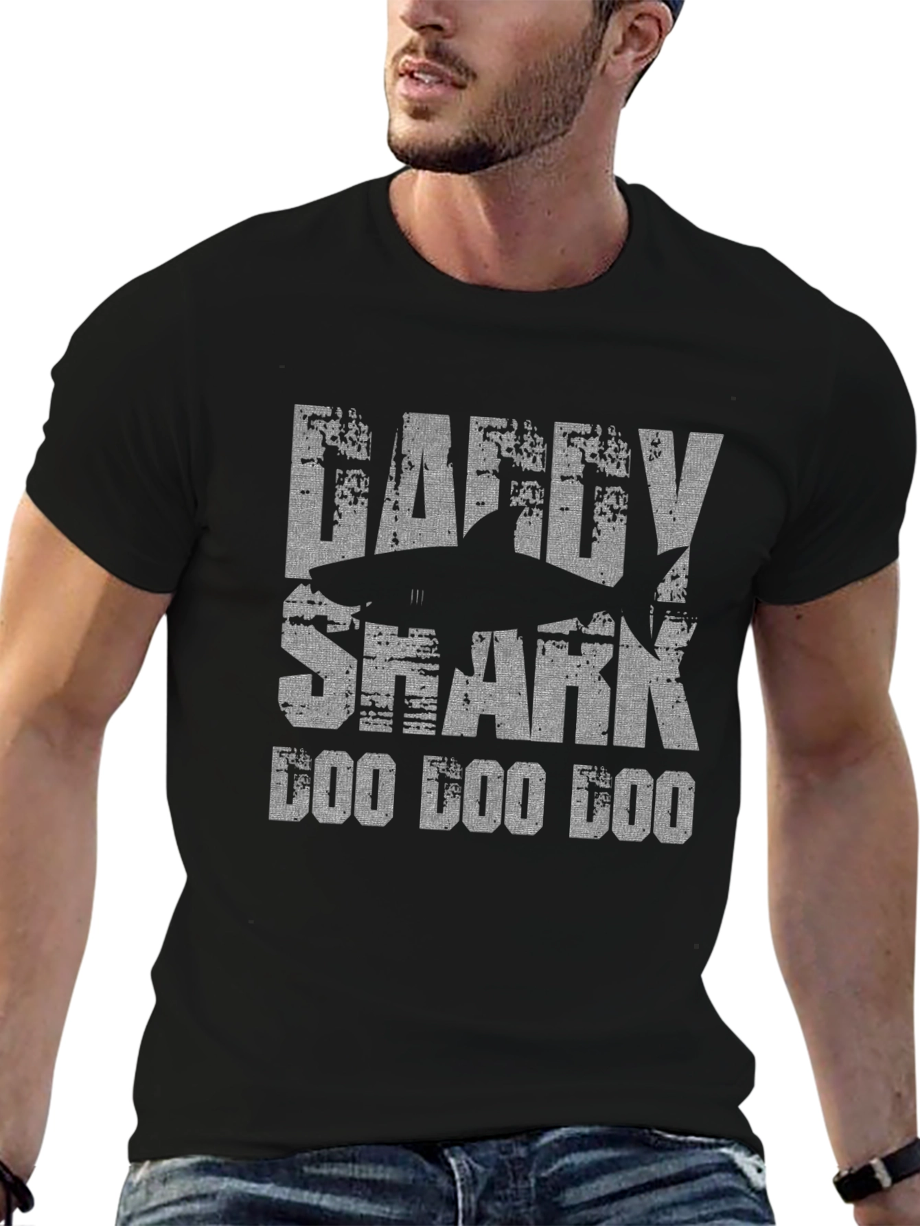 Daddy Shark Doo Doo T-Shirt Funny Dad Gift