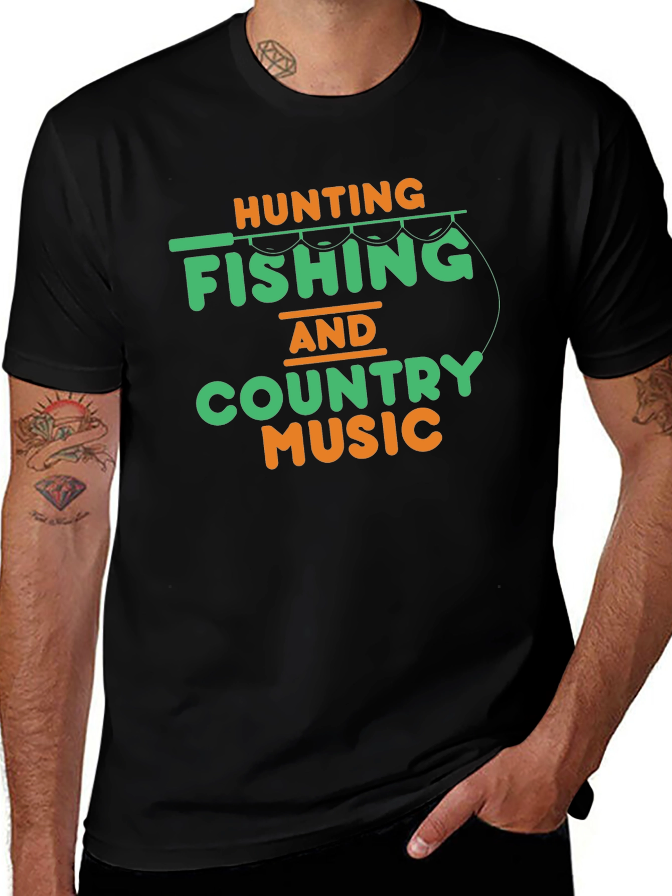Hunting Fishing & Country Music T-Shirt