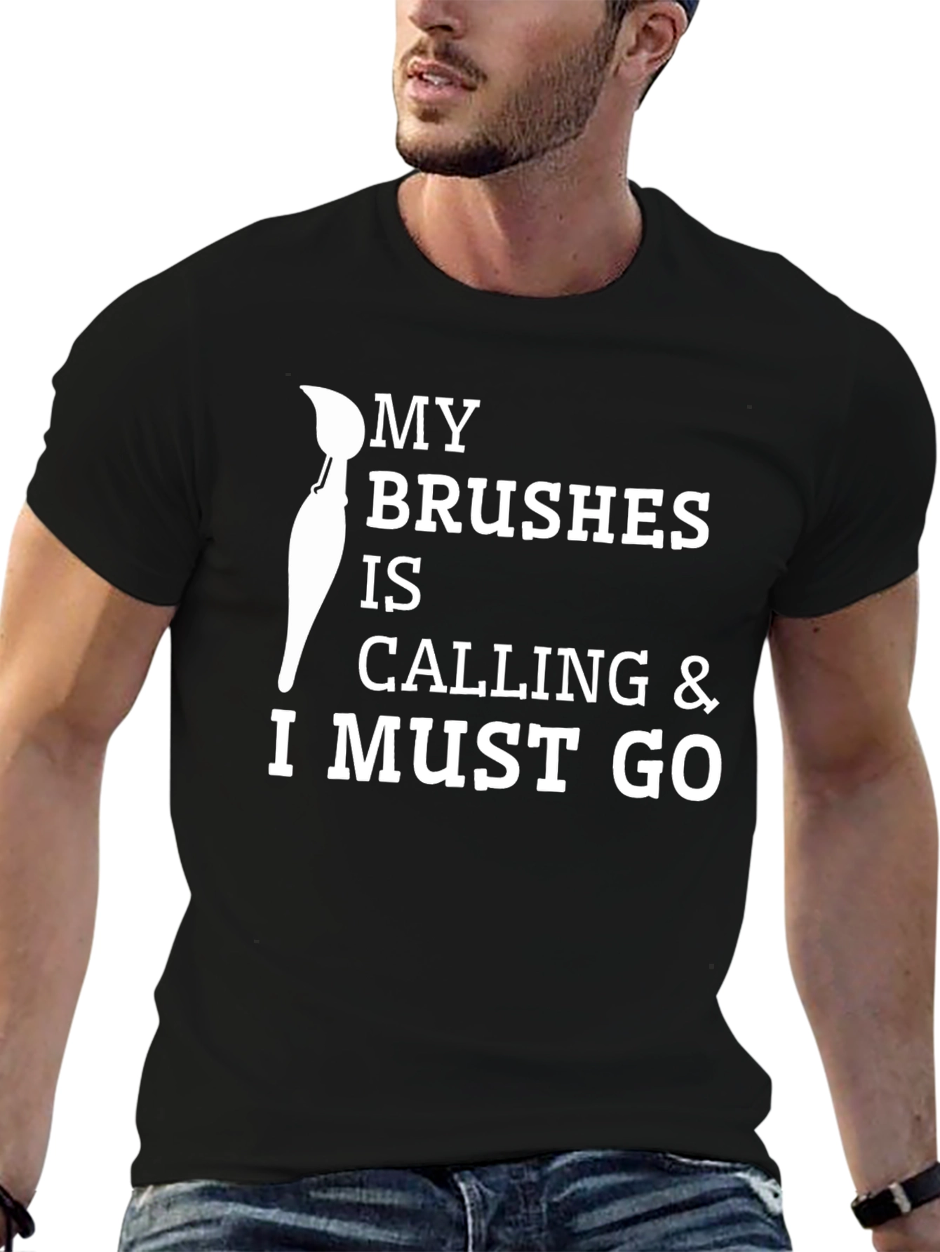 Painters Life T-Shirt - My Brushes Is Calling Design