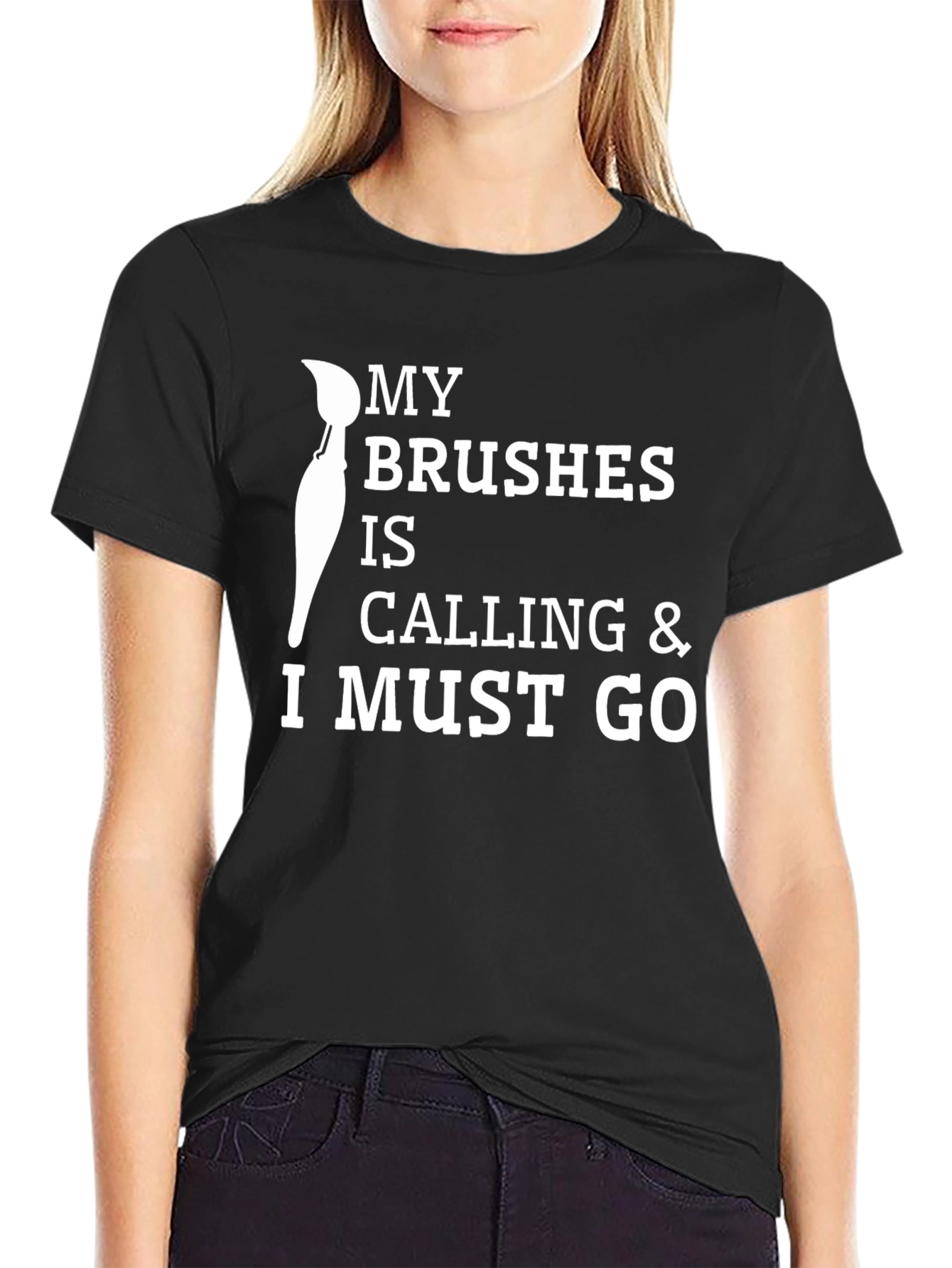 Painters Life T-Shirt - My Brushes Is Calling Design