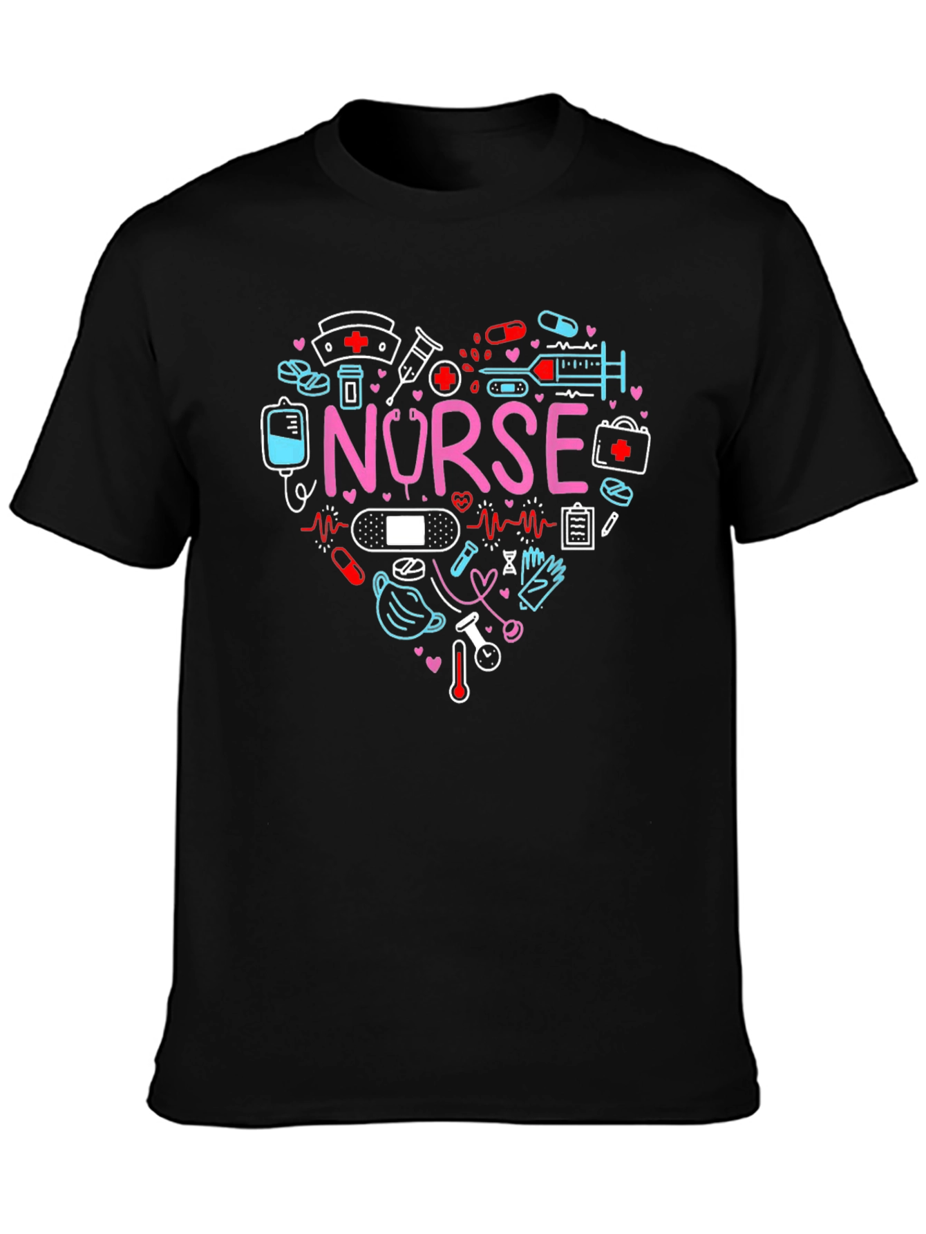 Nurse Love Heart Graphic T-Shirt