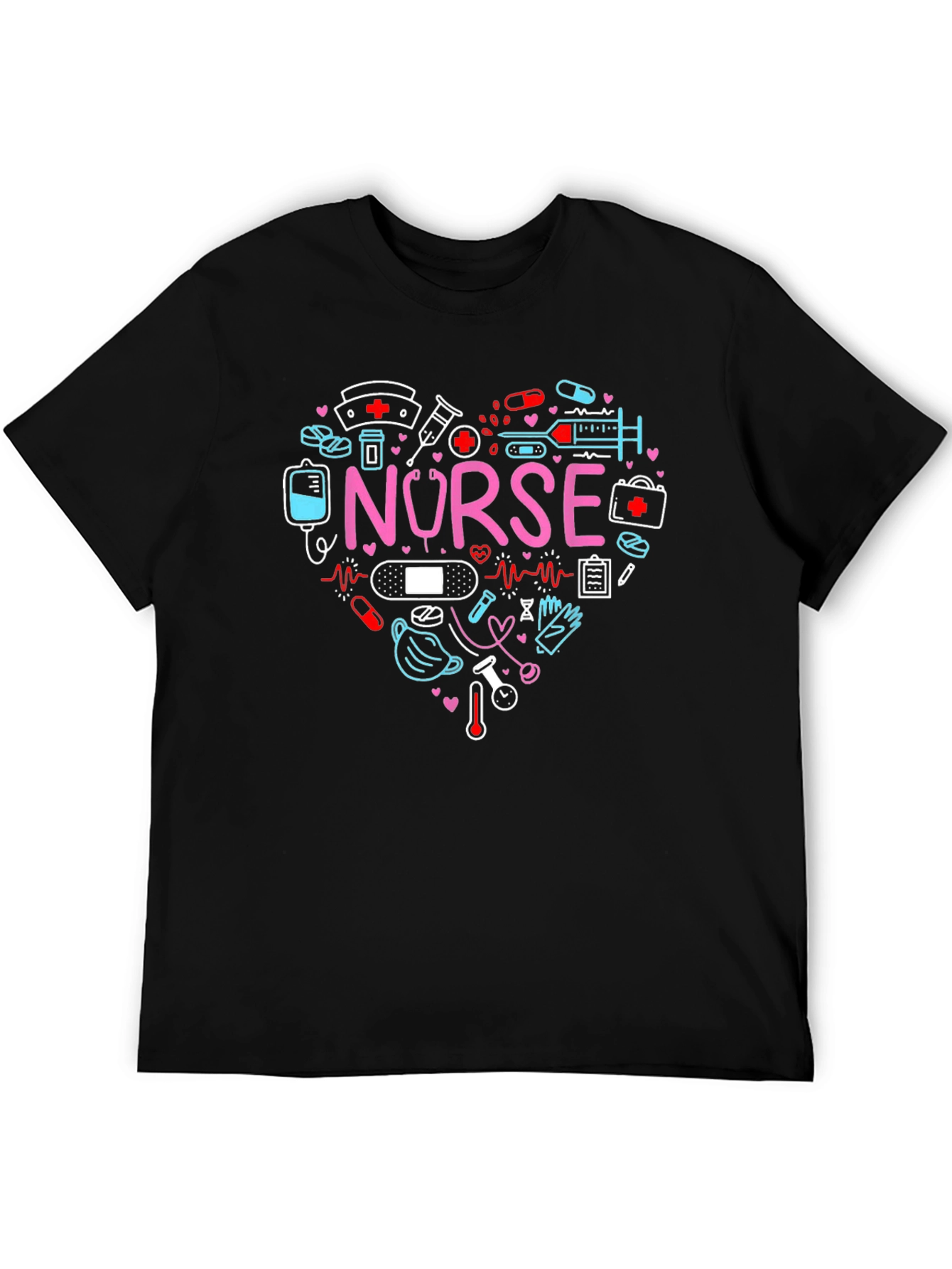 Nurse Love Heart Graphic T-Shirt