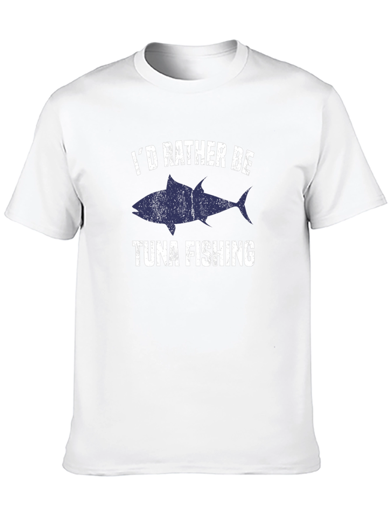 Tuna Fishing Graphic T-Shirt - Black Crew Neck Tee