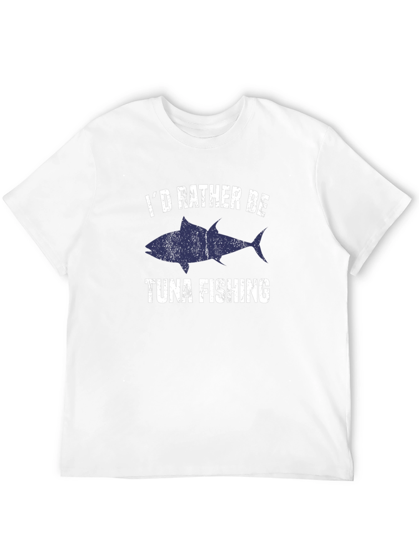 Tuna Fishing Graphic T-Shirt - Black Crew Neck Tee