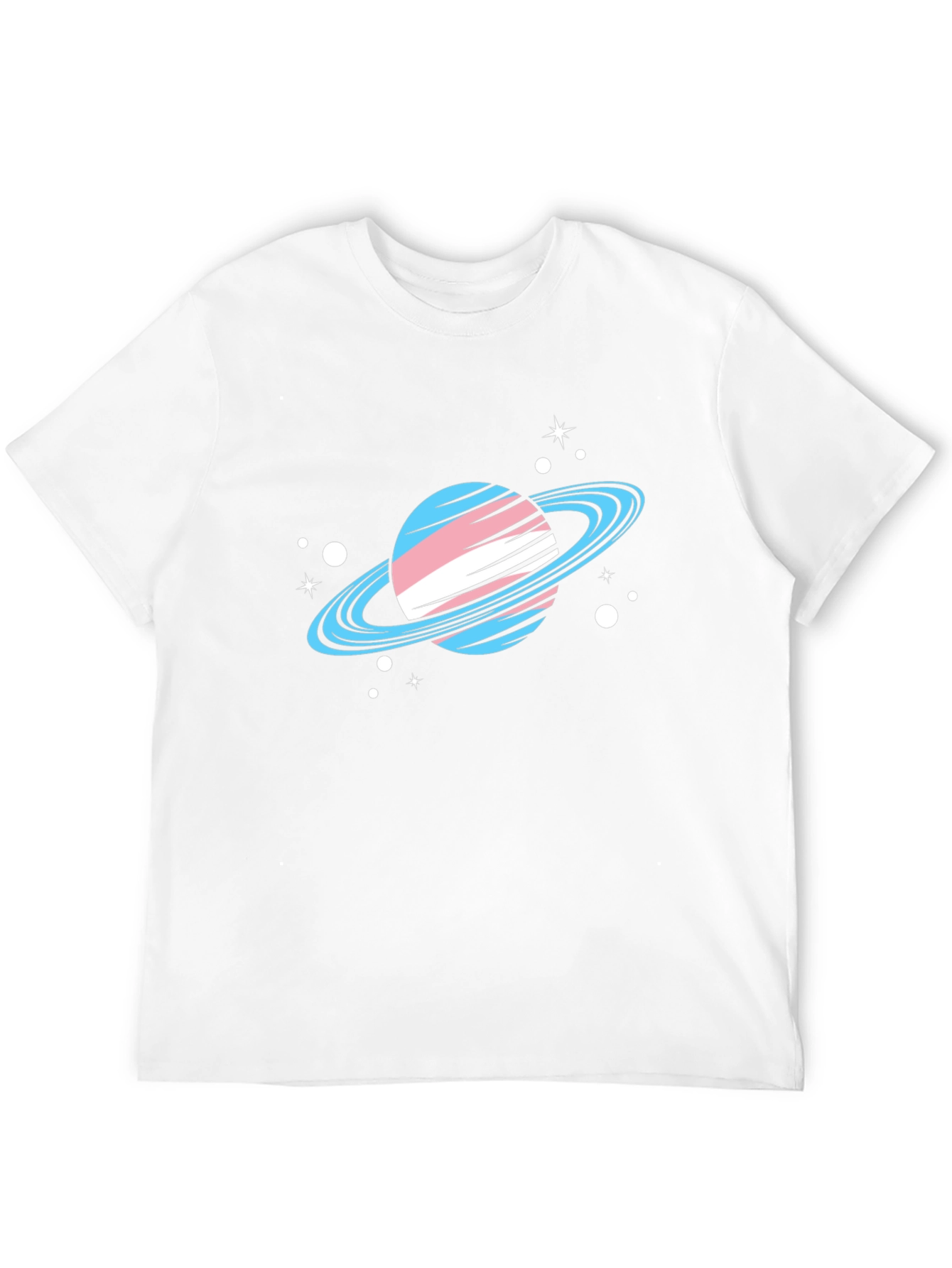 Trans Pride Planet T-Shirt - Black Cotton Tee