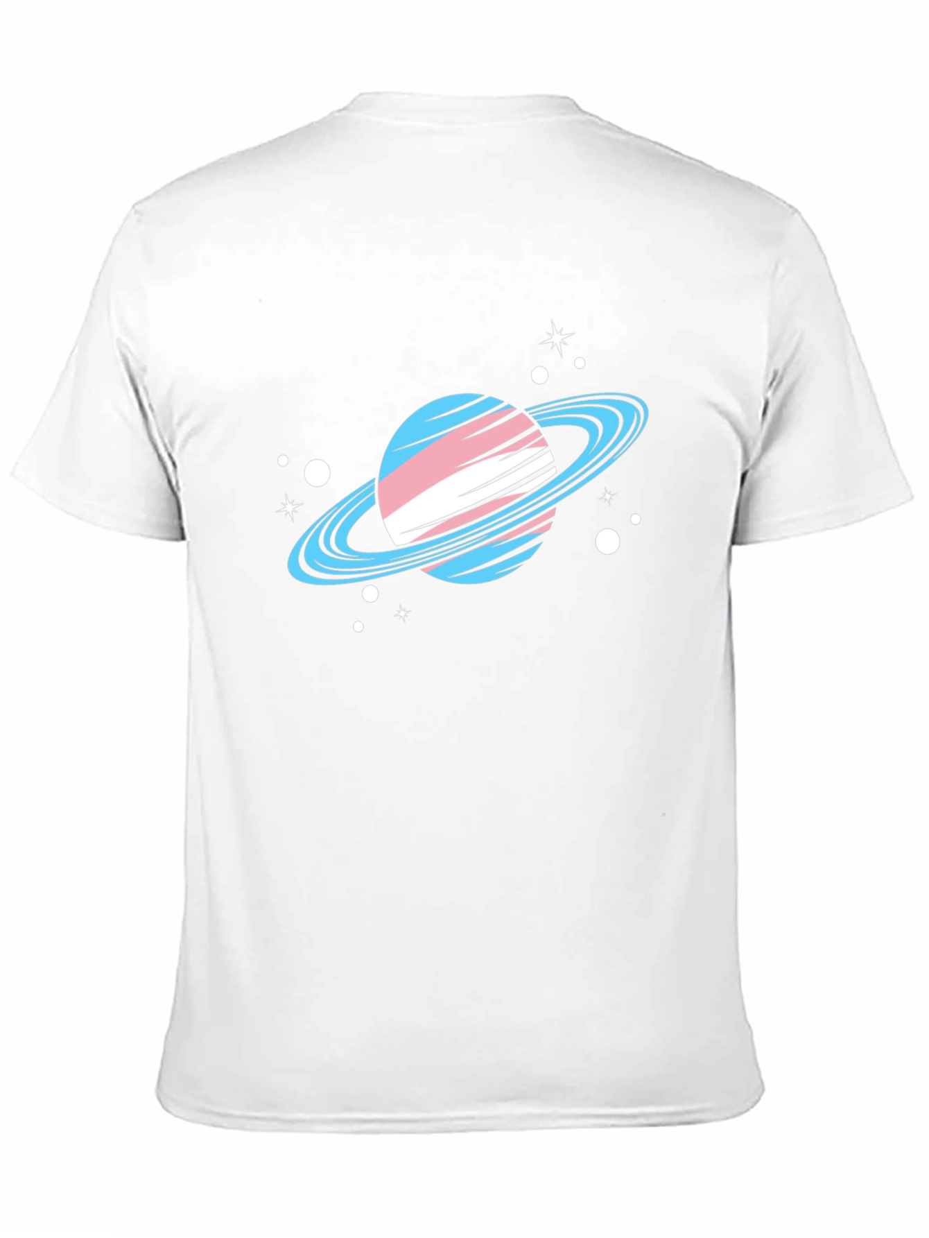 Trans Pride Planet T-Shirt - Black Cotton Tee