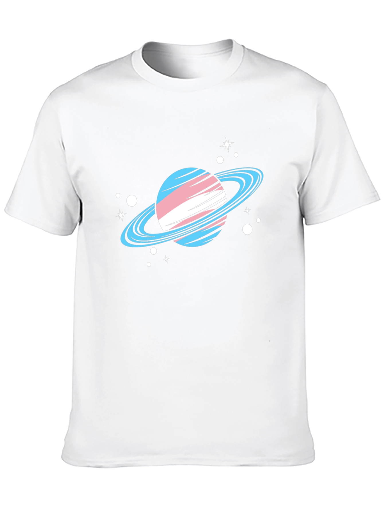 Trans Pride Planet T-Shirt - Black Cotton Tee