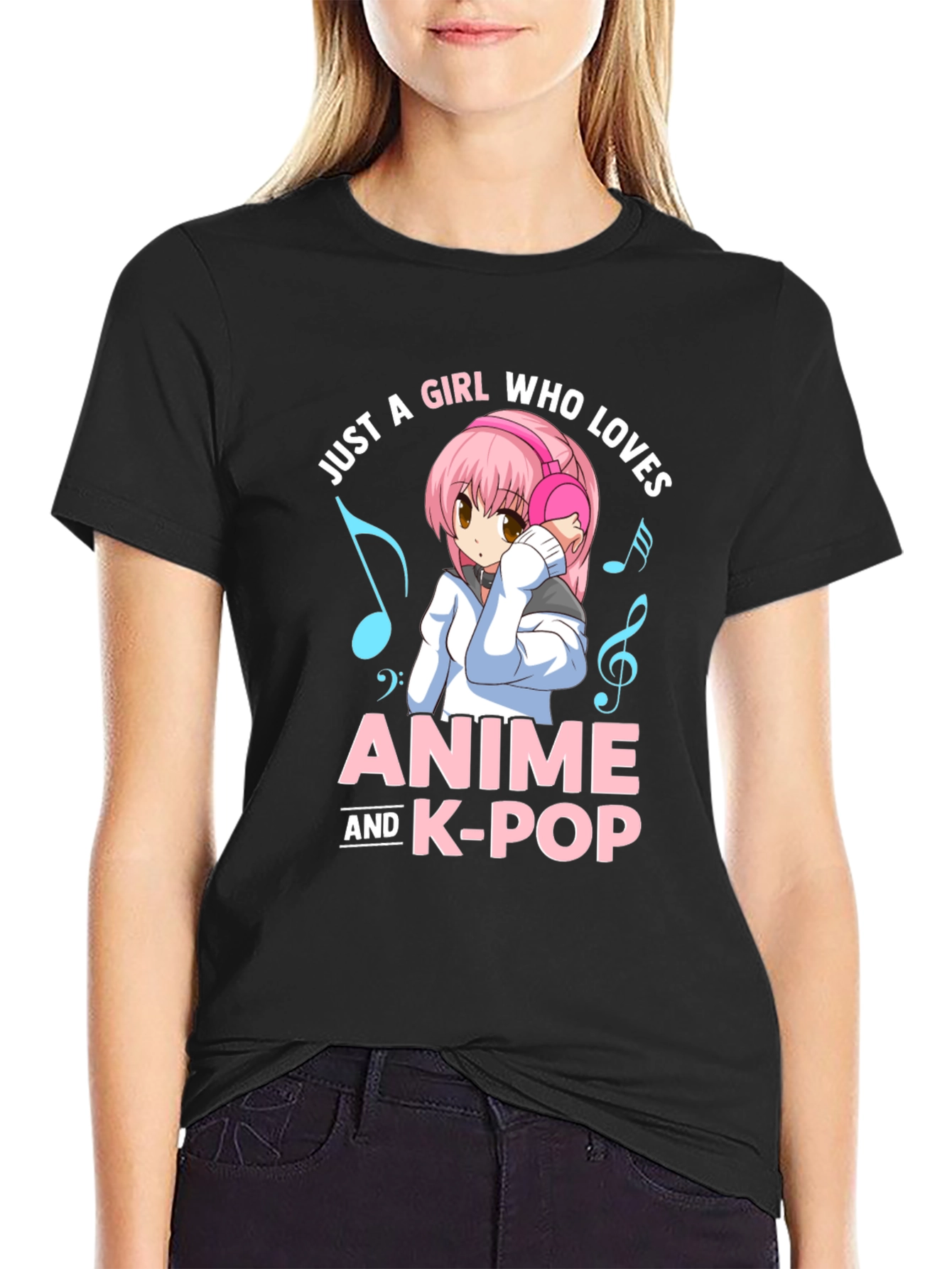 Anime & K-Pop Lover T-Shirt - Kawaii Girl Design