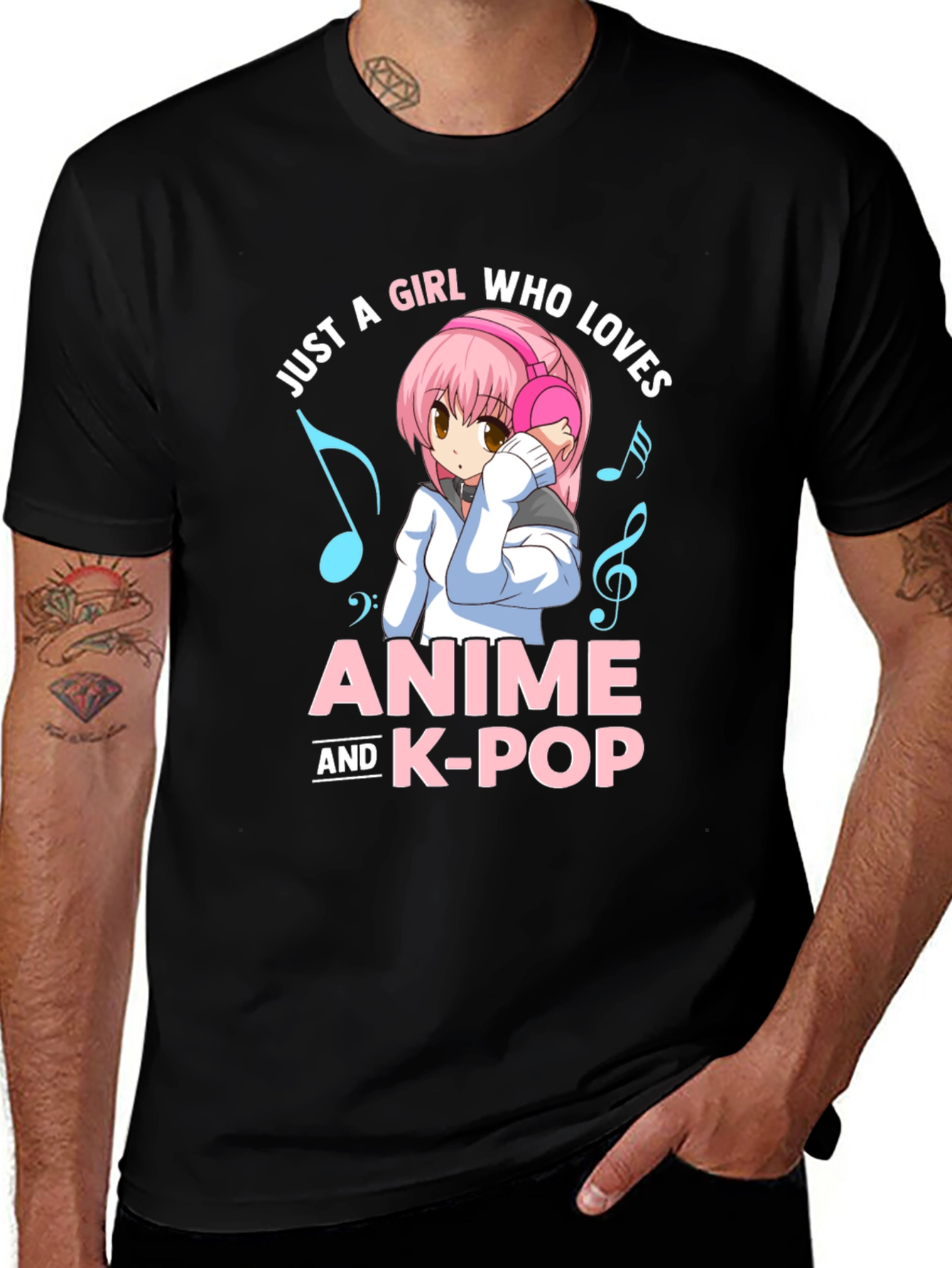 Anime & K-Pop Lover T-Shirt - Kawaii Girl Design
