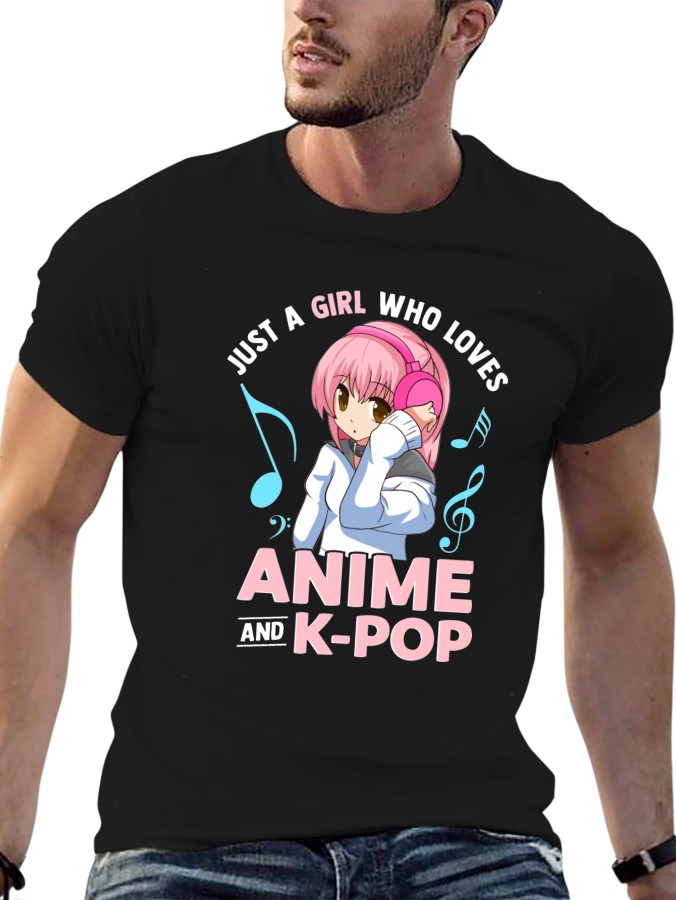 Anime & K-Pop Lover T-Shirt - Kawaii Girl Design