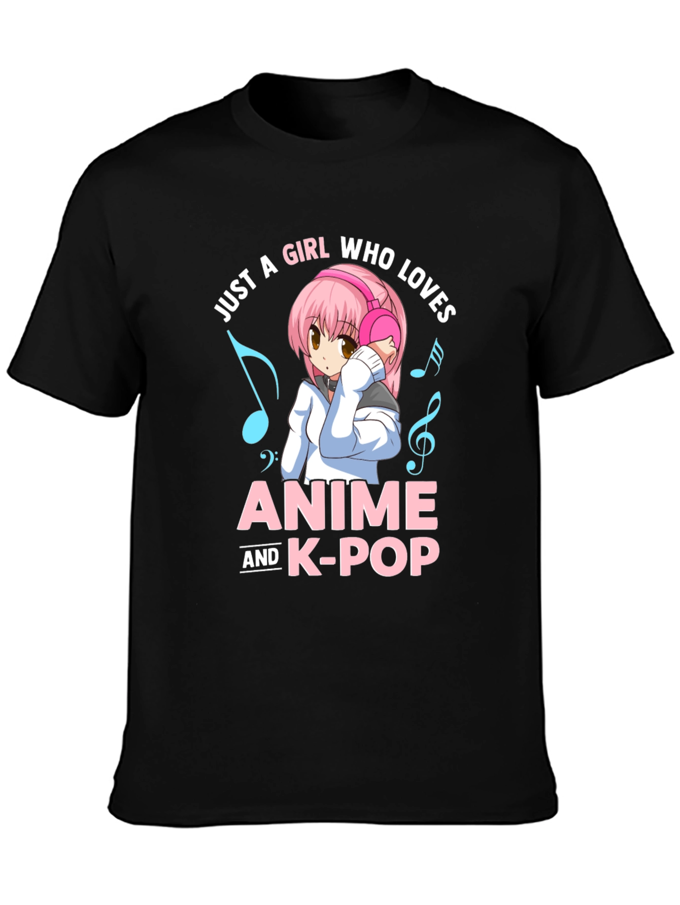 Anime & K-Pop Lover T-Shirt - Kawaii Girl Design