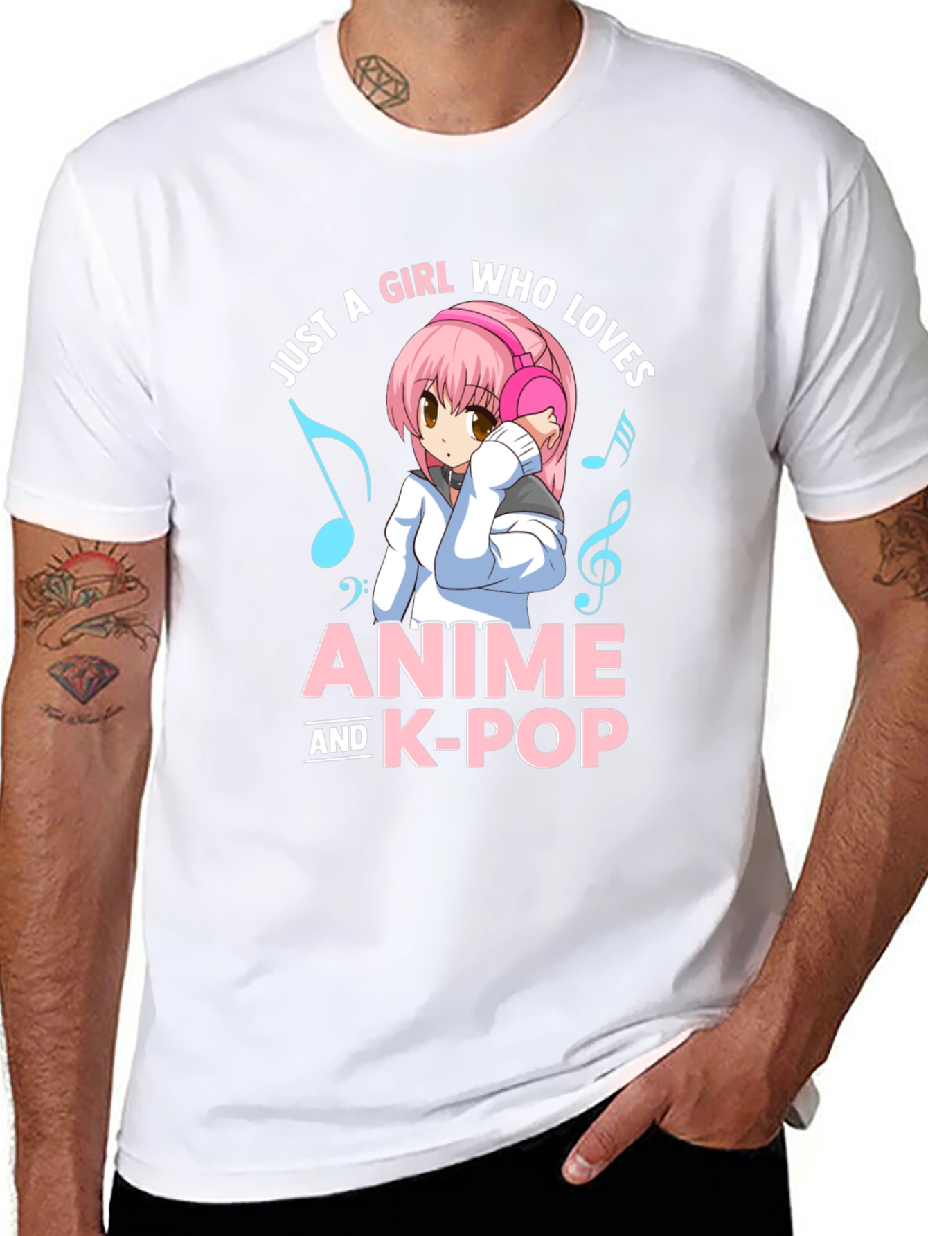 Anime & K-Pop Lover T-Shirt - Kawaii Girl Design
