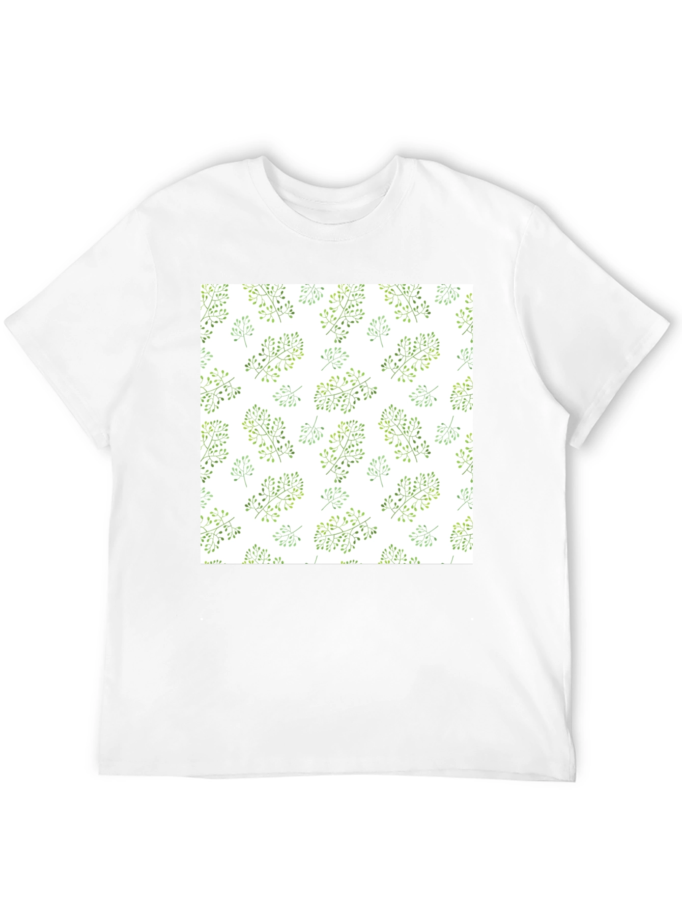 Nature Pattern Black T-Shirt