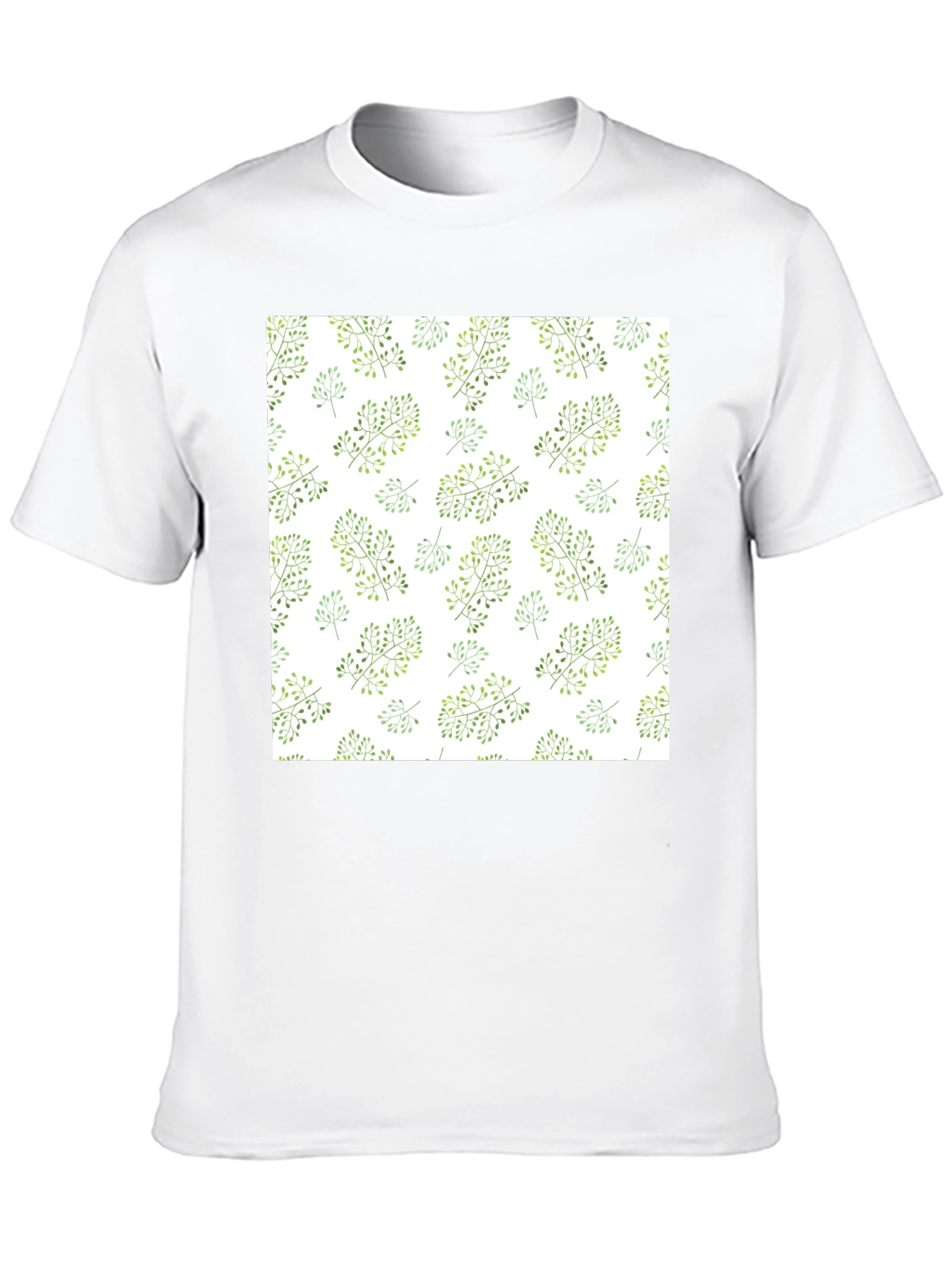 Nature Pattern Black T-Shirt