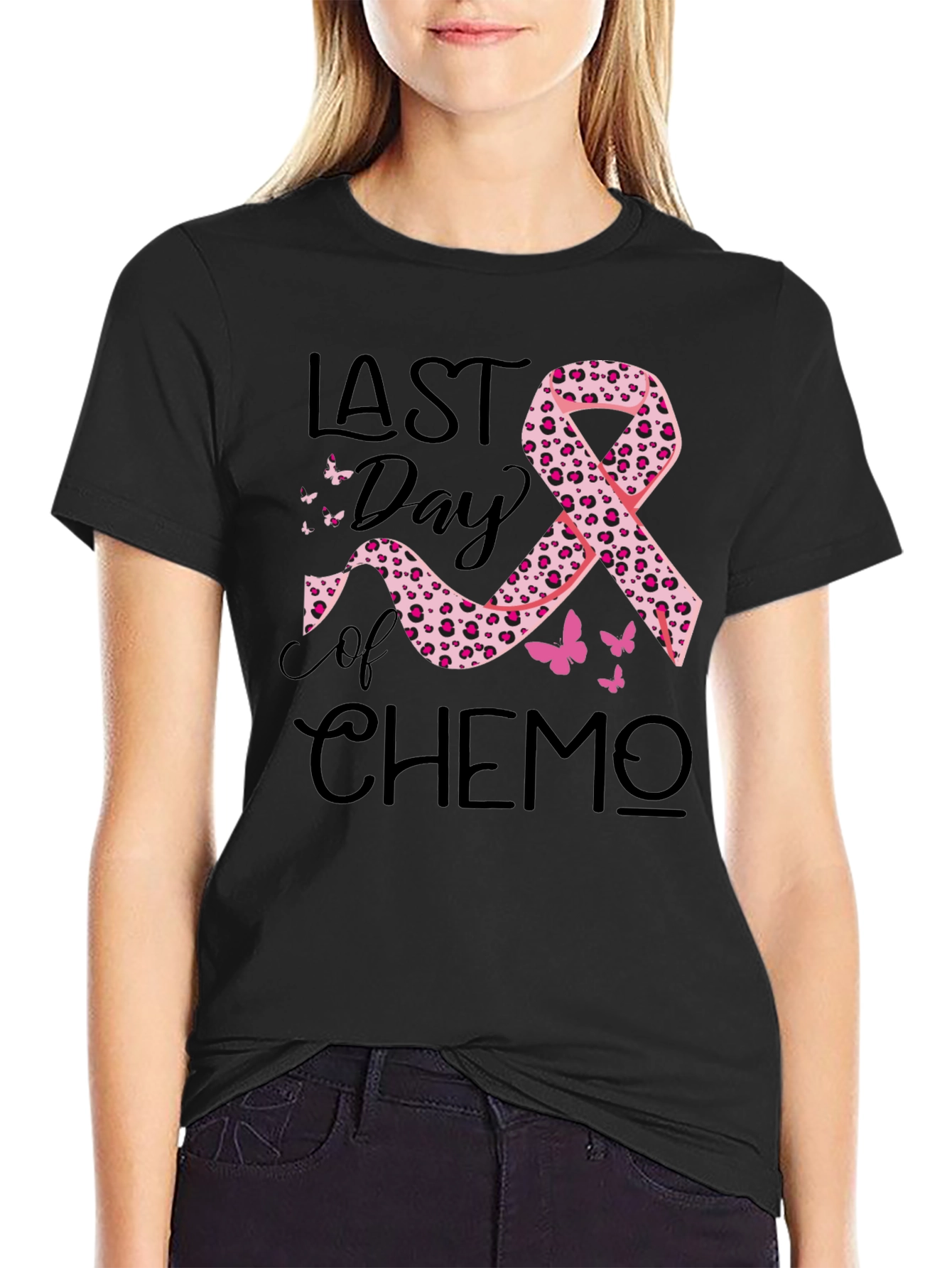 Last Day of Chemo Black T-Shirt