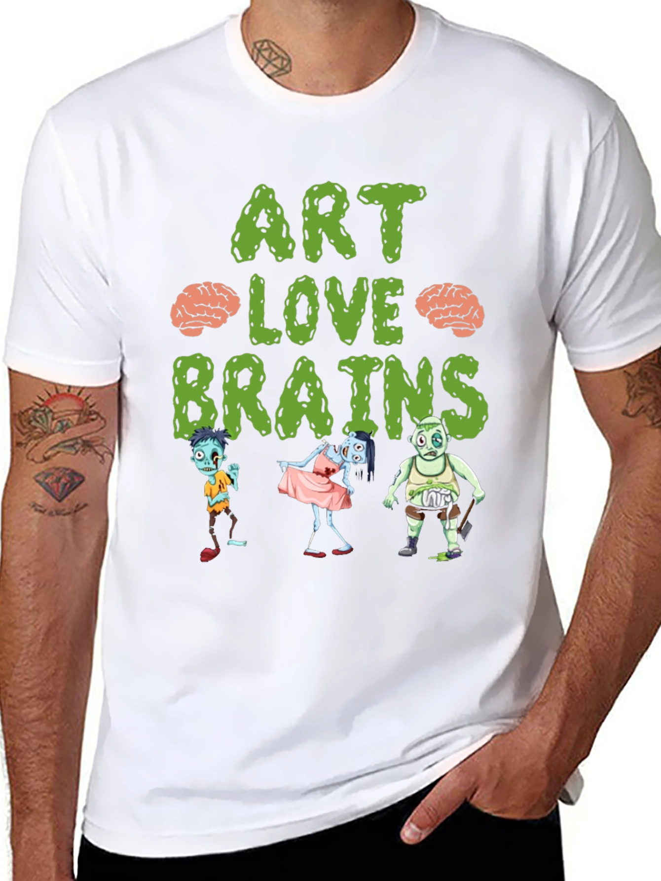 Art Love Brains Zombie T-Shirt