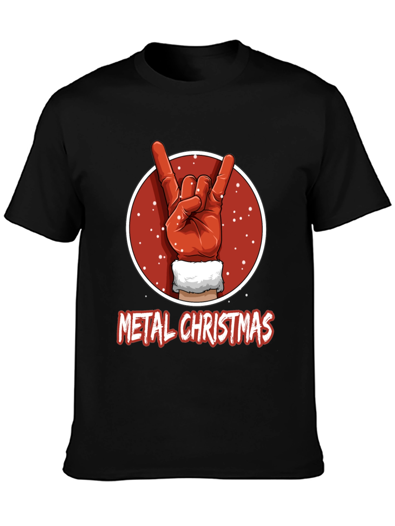 Metal Christmas T-Shirt - Rock On Santa!
