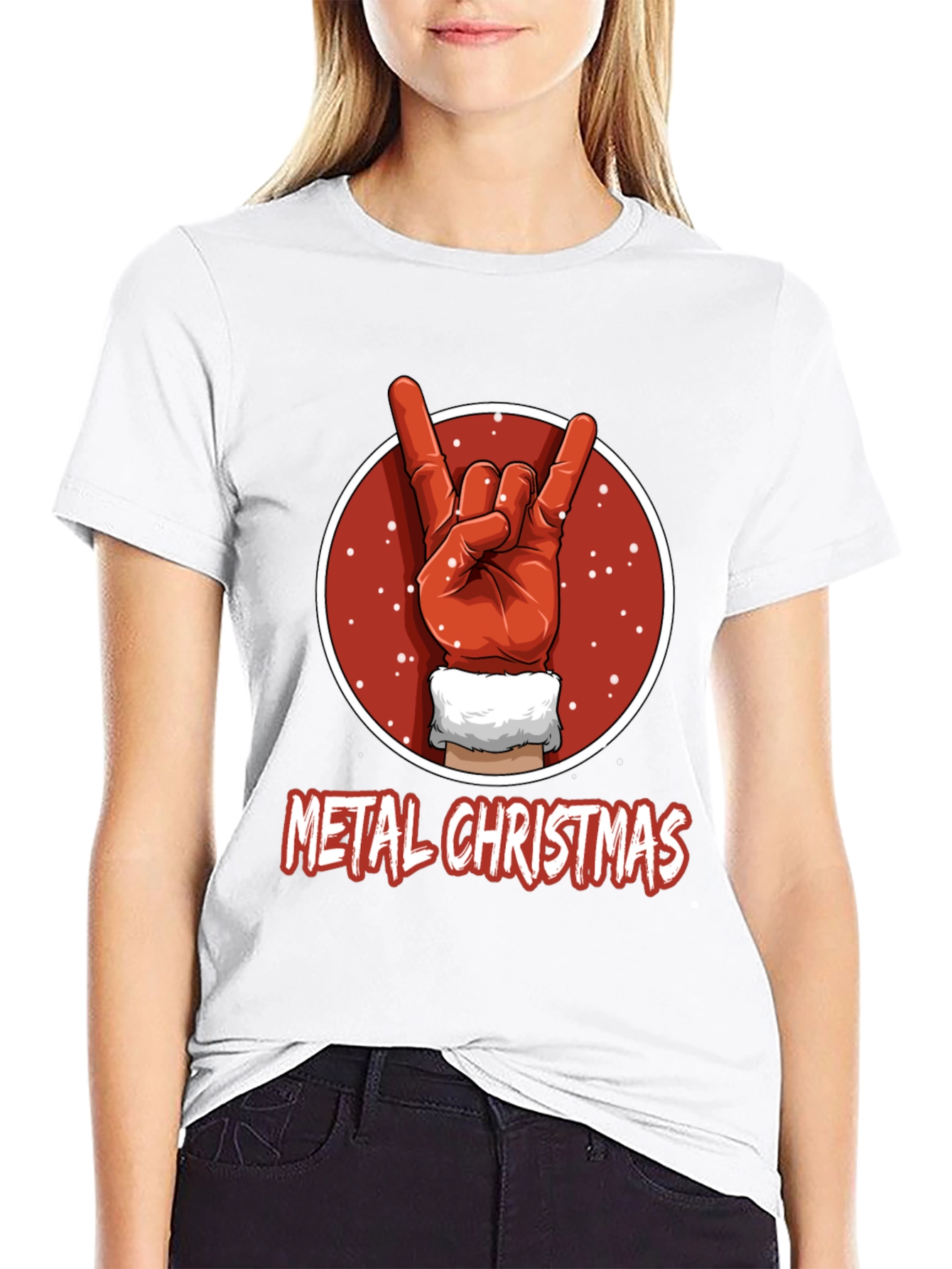 Metal Christmas T-Shirt - Rock On Santa!