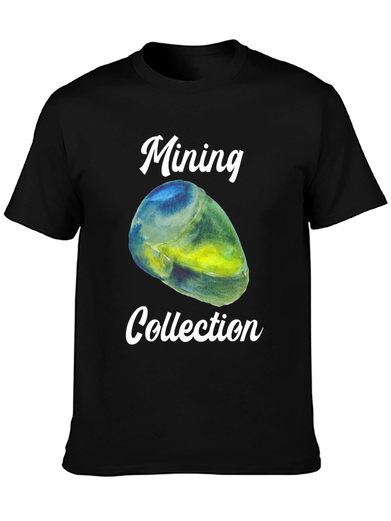 Mining Collection Graphic Tee - Black Cotton T-Shirt