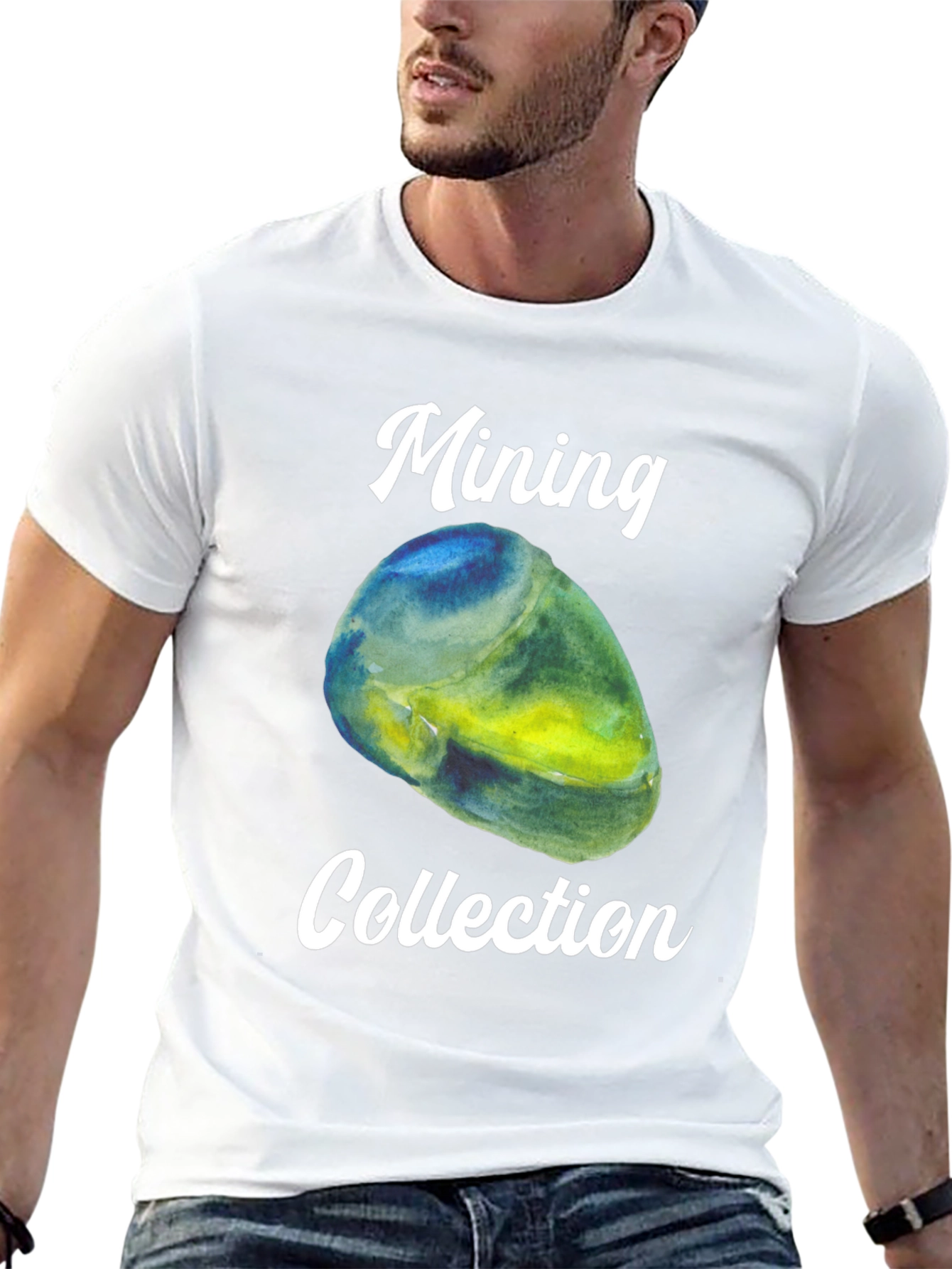 Mining Collection Graphic Tee - Black Cotton T-Shirt
